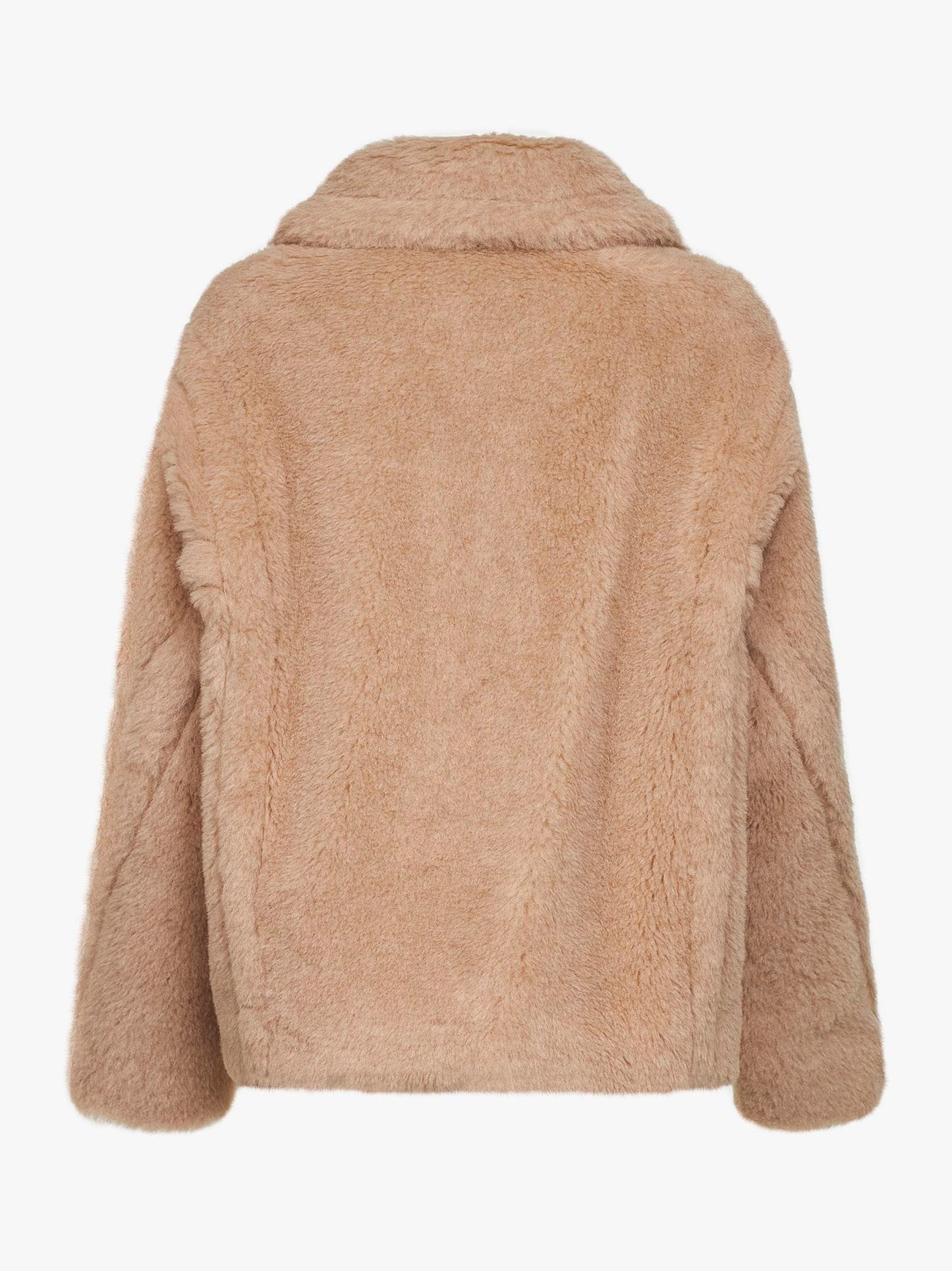Max Mara Women Beige Teddy Mxmtritone Cropped Coat MAX MARA