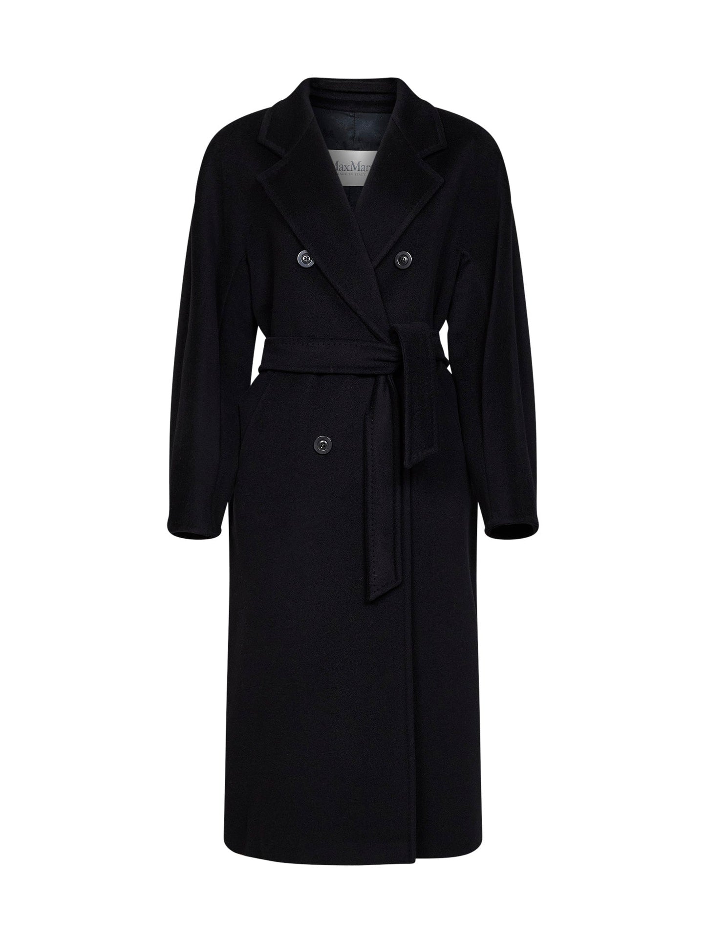 Max Mara Women Black 101801 Icon Coat Madame Belted Coat MAX MARA
