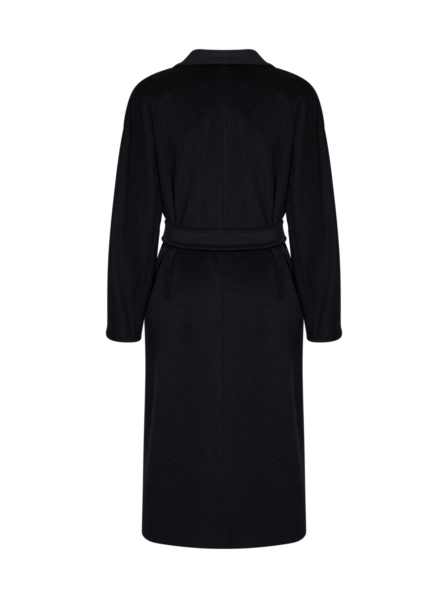 Max Mara Women Black 101801 Icon Coat Madame Belted Coat MAX MARA