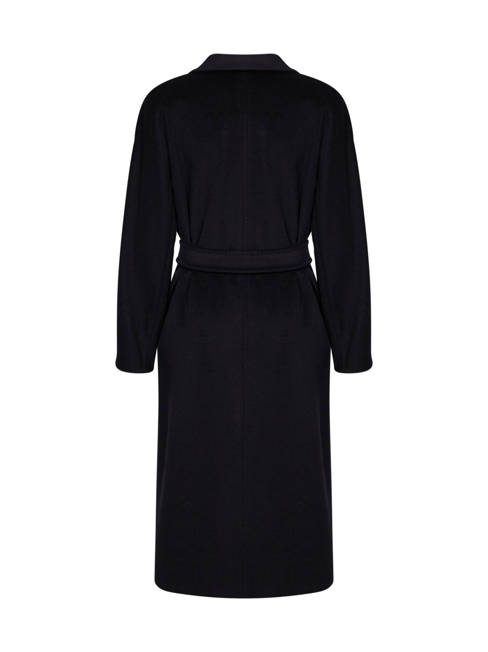 Max Mara Women Black 101801 Icon Coat Madame Belted Coat MAX MARA