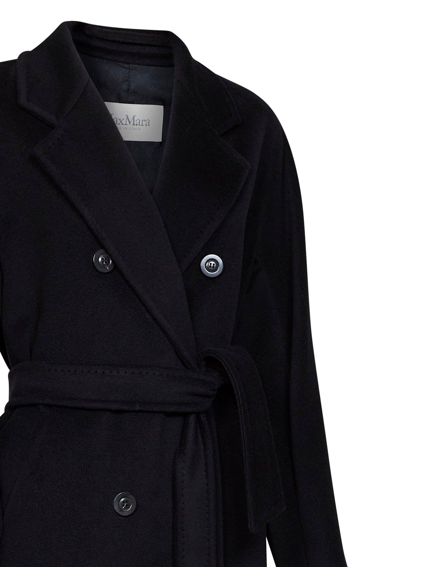 Max Mara Women Black 101801 Icon Coat Madame Belted Coat MAX MARA
