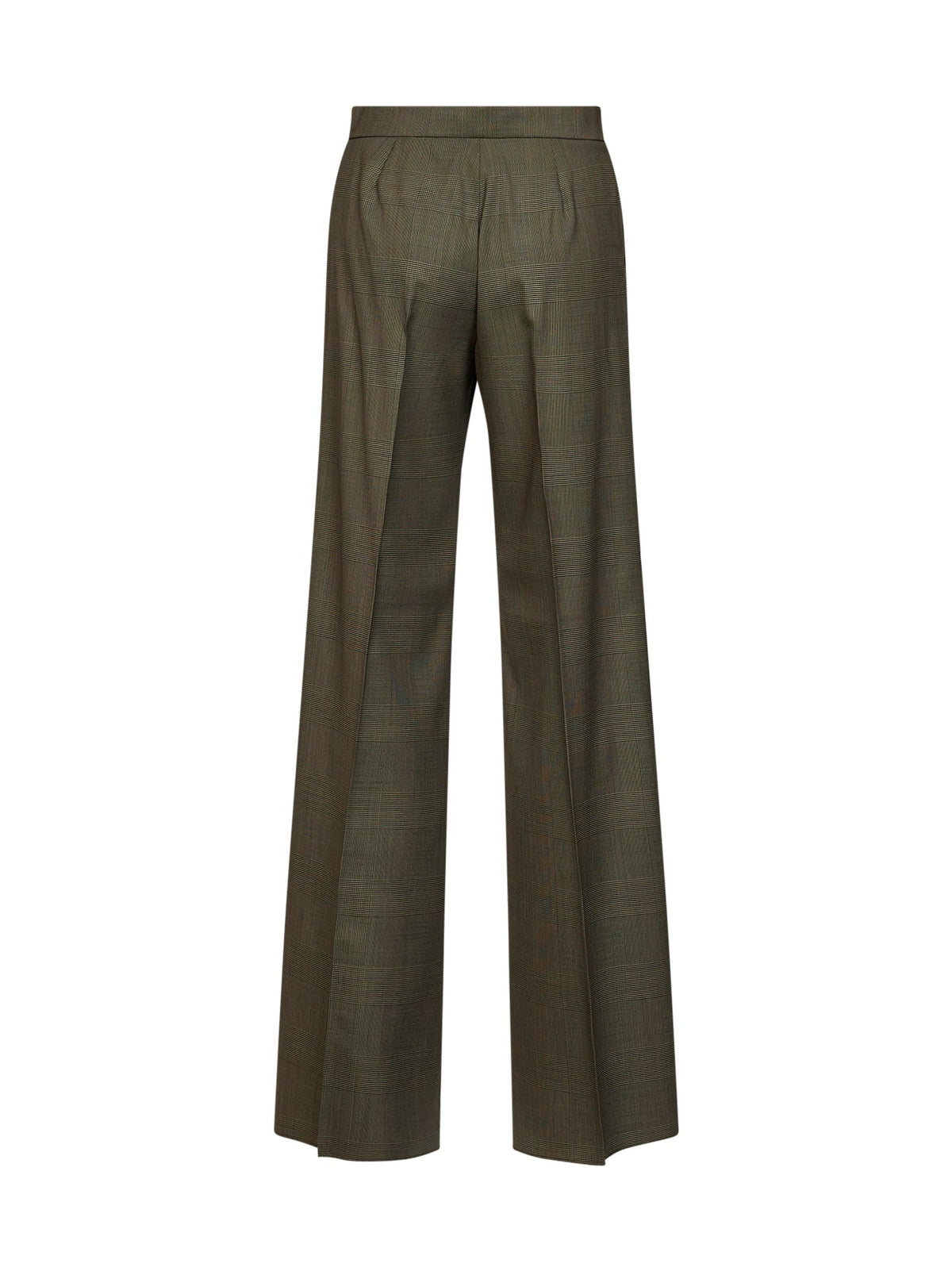 Max Mara Women Khaki Green Glen Plaid Wool Mxmnetto Trousers MAX MARA