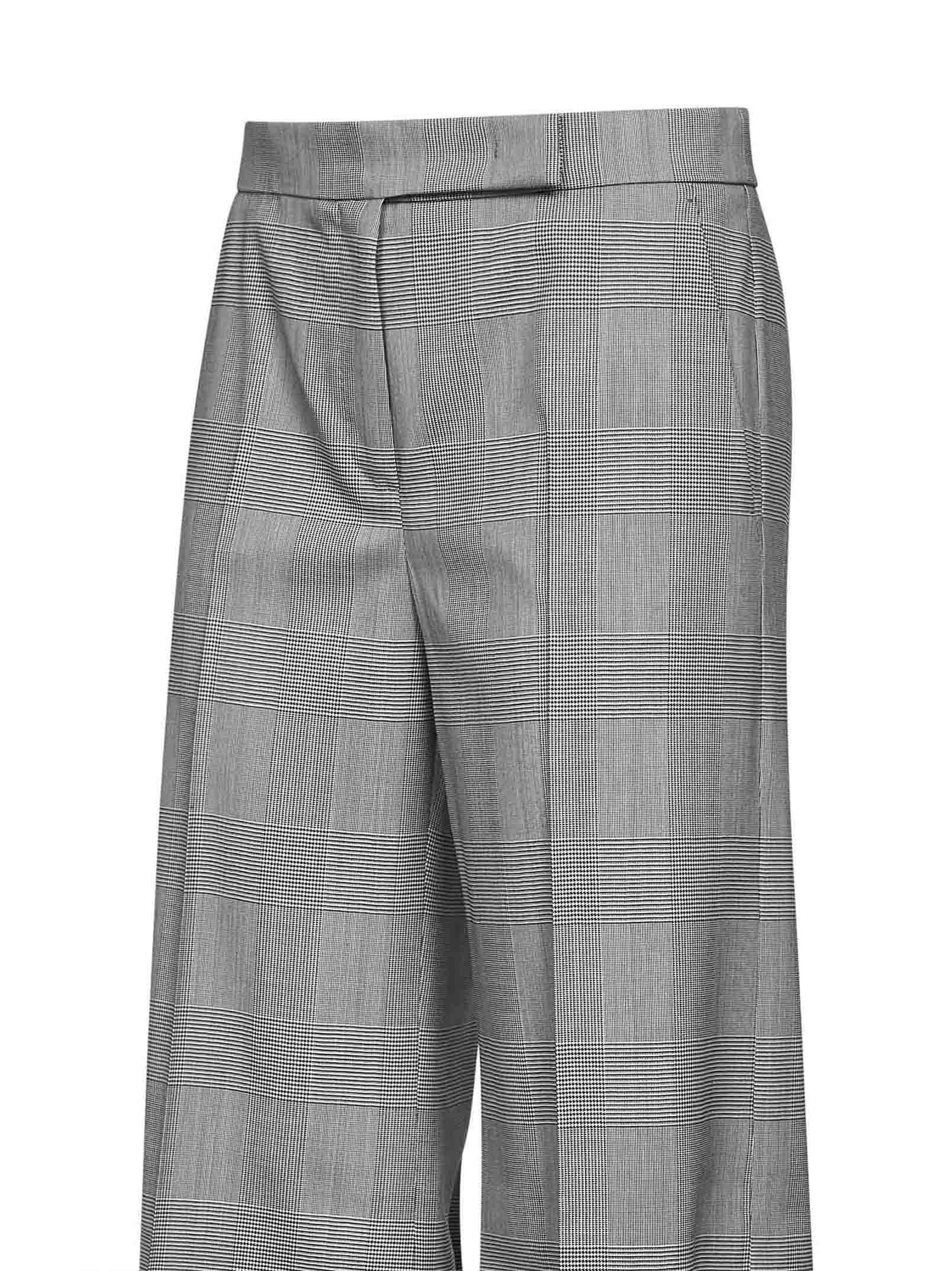 Max Mara Women Grey Glen Plaid Wool Mxmnetto Trousers MAX MARA