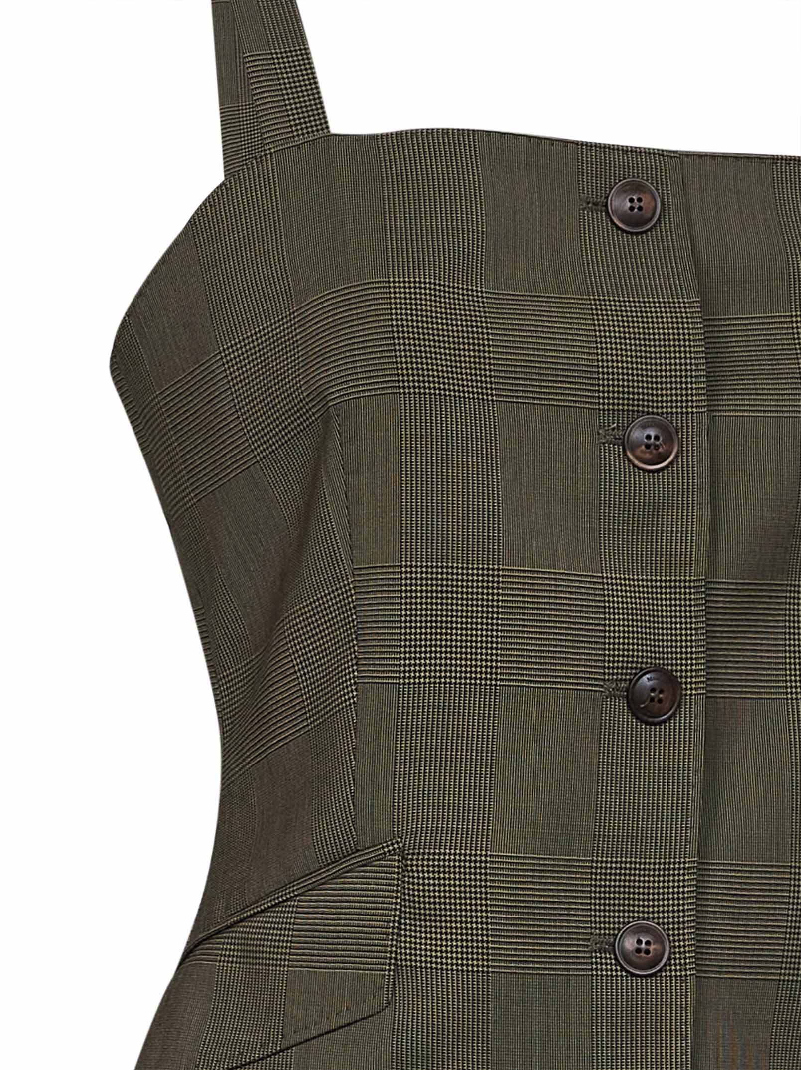 Max Mara Women Khaki Green Glen Plaid Wool Mxmbacca Vest MAX MARA