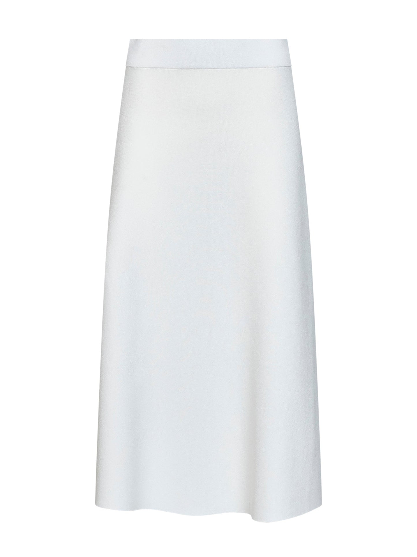 Max Mara Women White Viscose Crepe Mxmfuggito Flared Midi Skirt MAX MARA