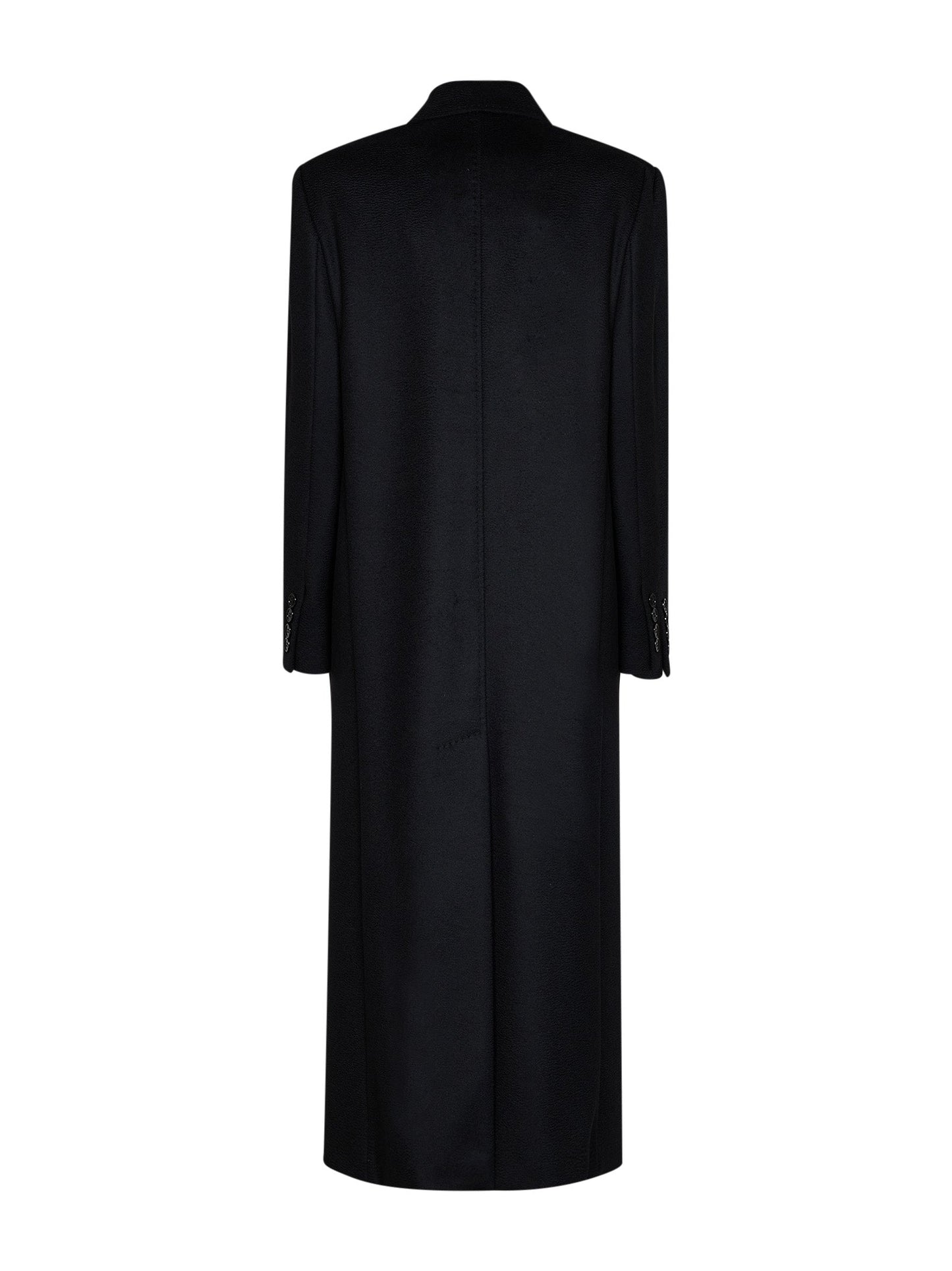 Max Mara Studio Women Black Msteffige Tuxedo-Style Long Coat MAX MARA STUDIO