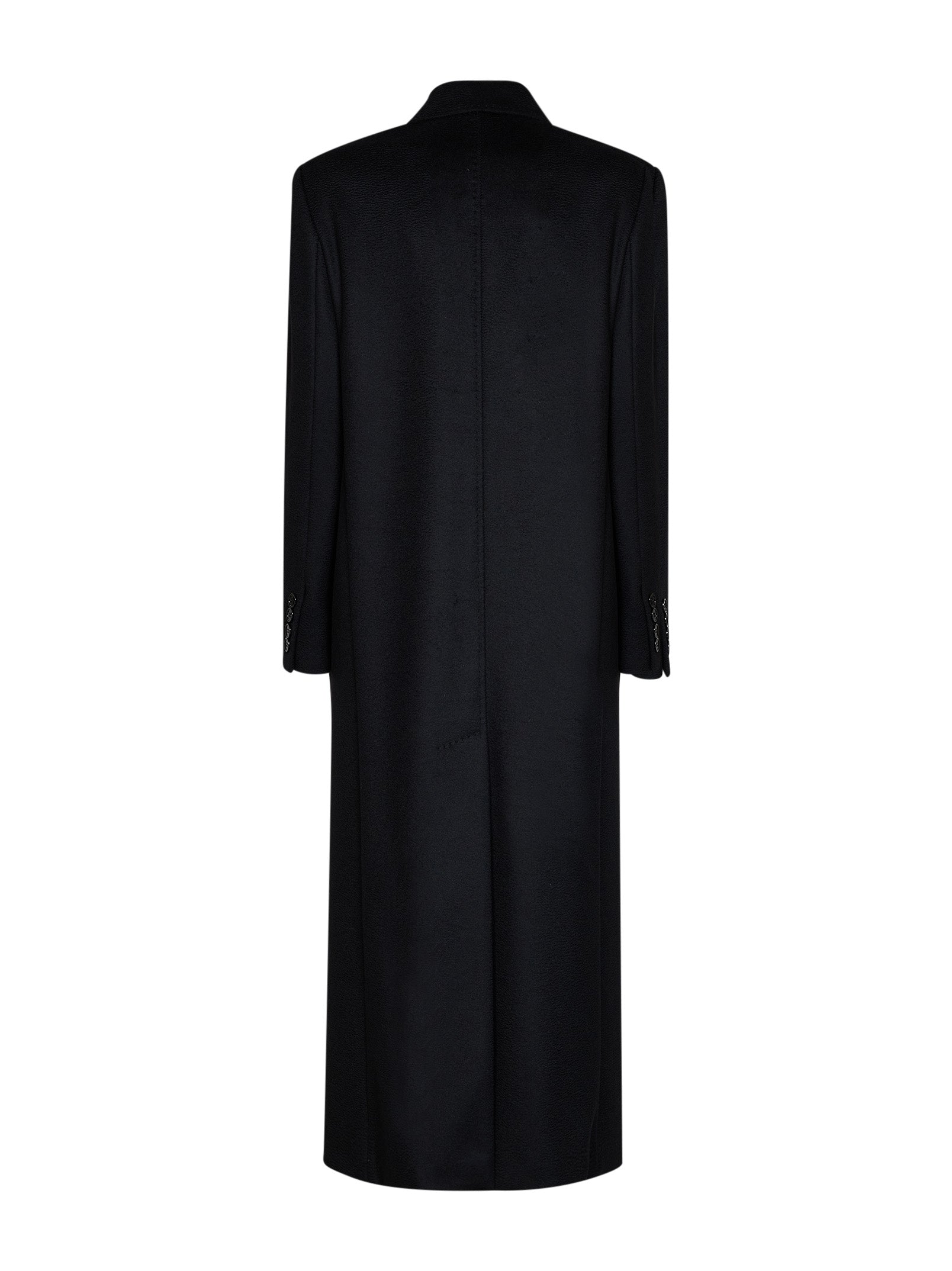 Max Mara Studio Women Black Msteffige Tuxedo-Style Long Coat MAX MARA STUDIO
