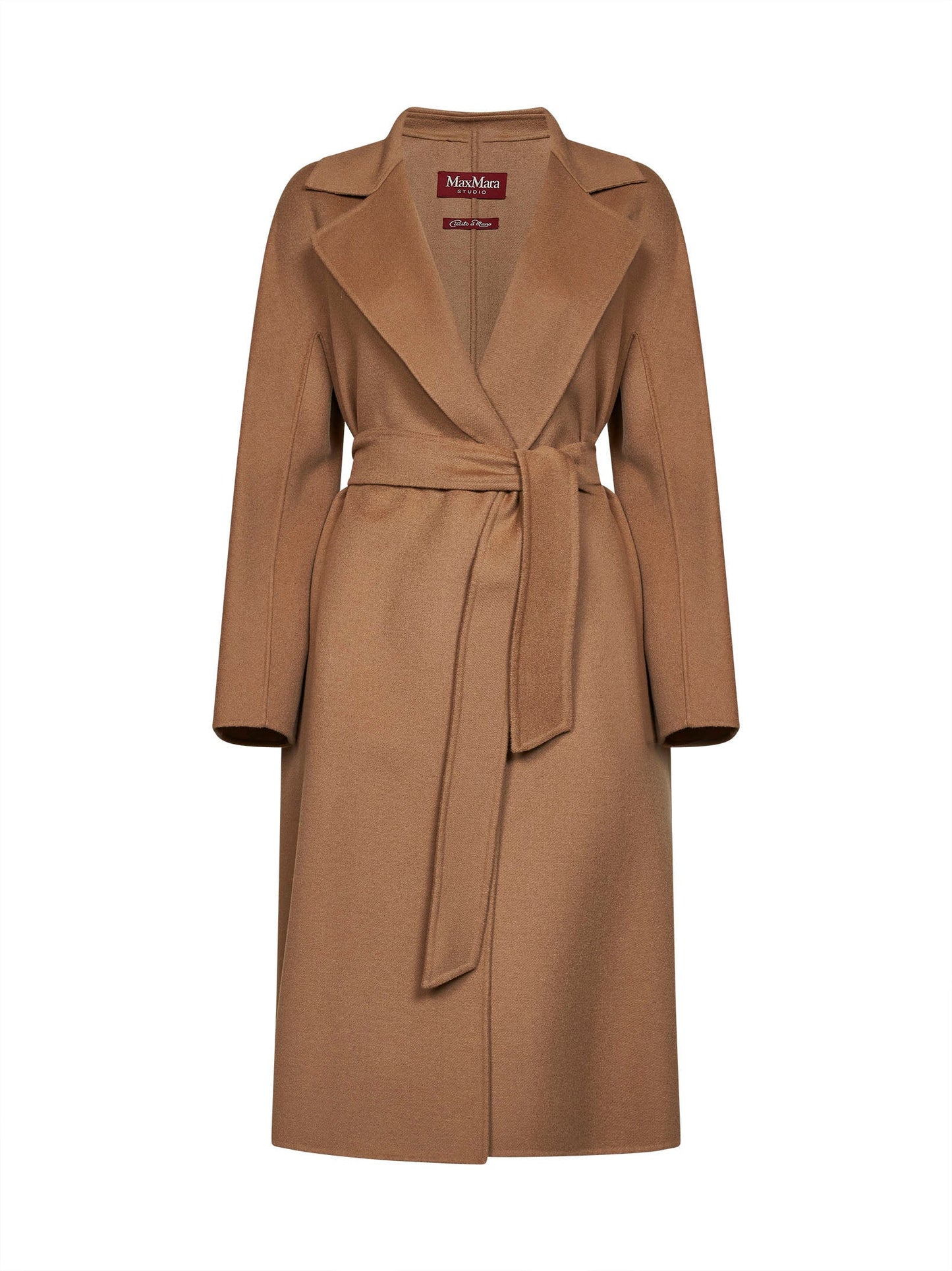 Max Mara Studio Women Camel Mstcles Long Wrap Coat MAX MARA STUDIO