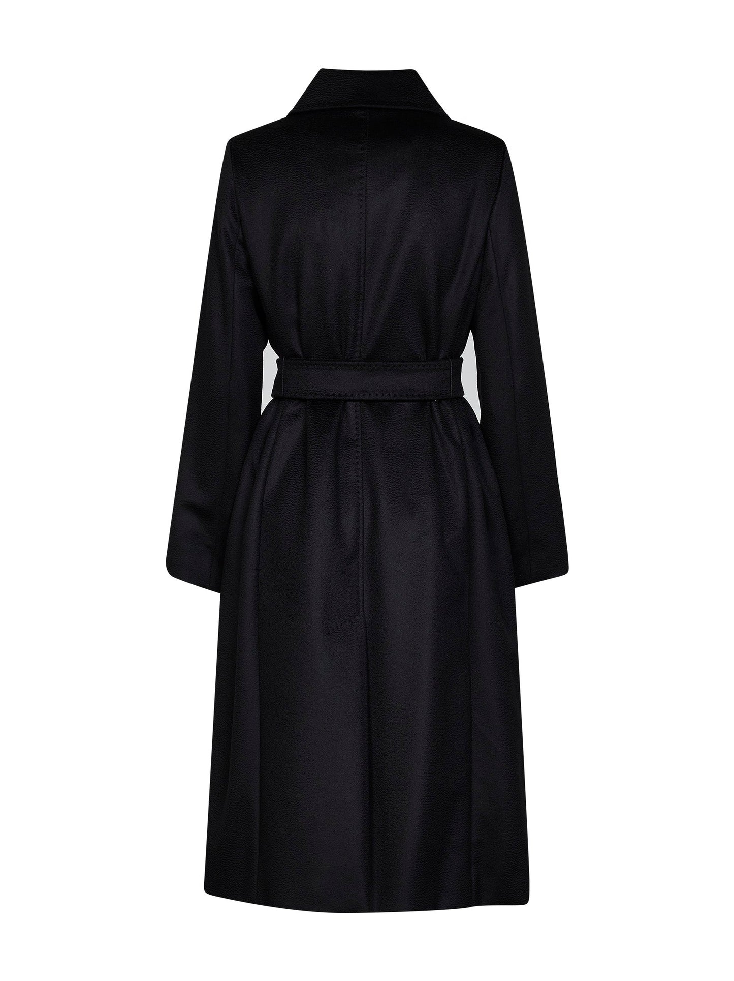 Max Mara Studio Women Black Bcollag Long Wrap Coat MAX MARA STUDIO