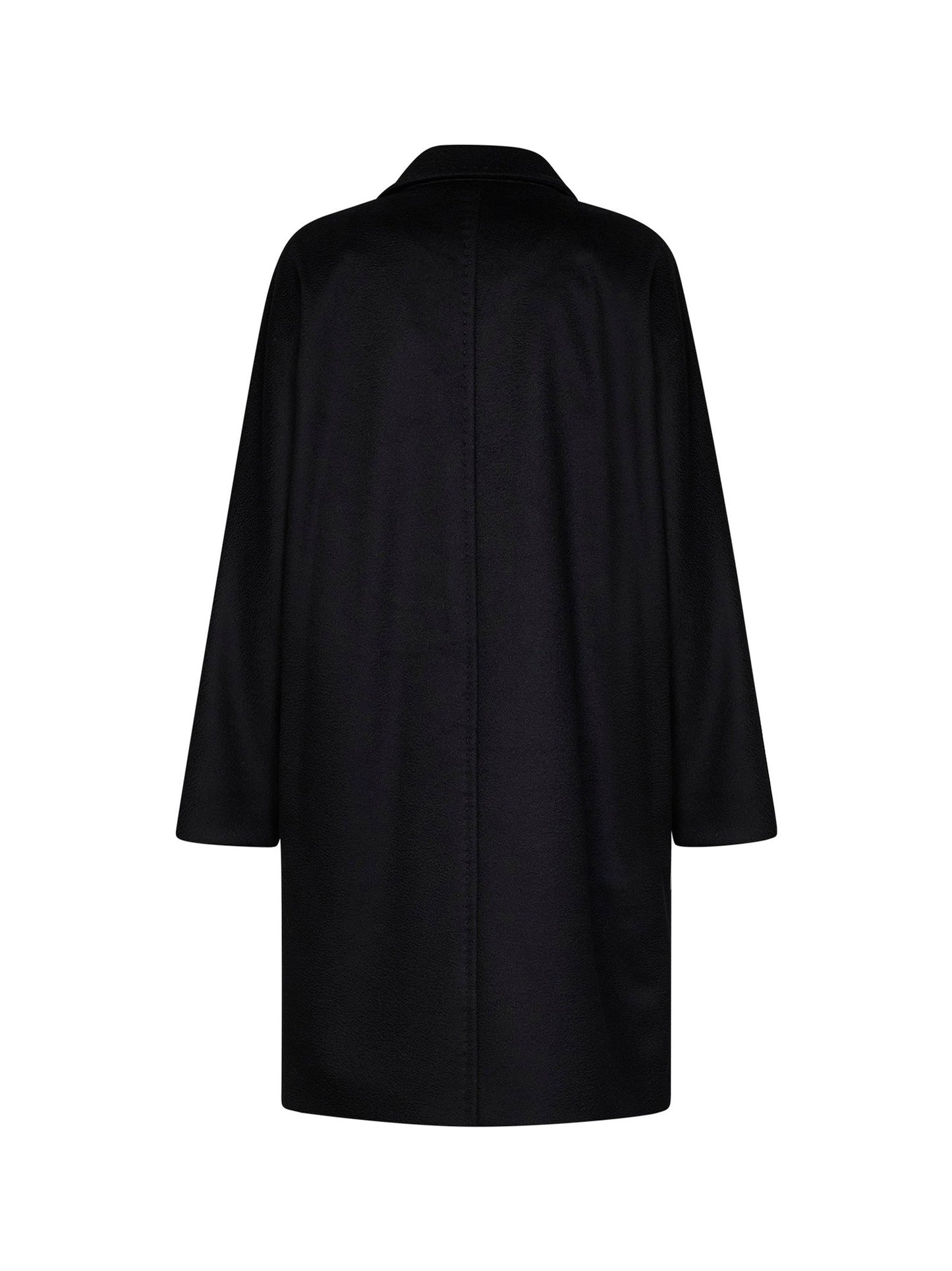 Max Mara Studio Women Black Mstmastro Double-Breasted Midi Coat MAX MARA STUDIO