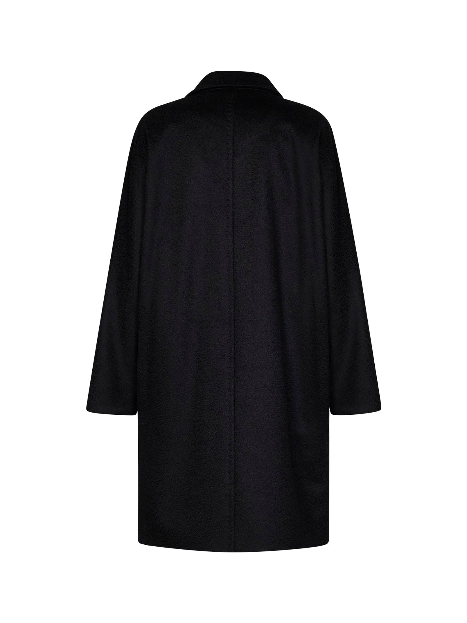 Max Mara Studio Women Black Mstmastro Double-Breasted Midi Coat MAX MARA STUDIO