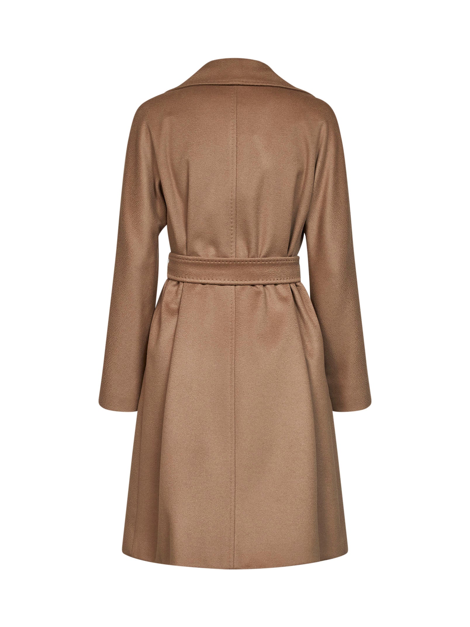 Max Mara Studio Women Camel Mstdravenna Belted Wrap Coat MAX MARA STUDIO