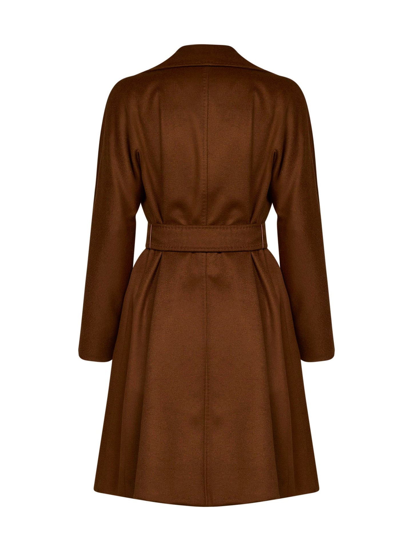 Max Mara Studio Women Tan Mstdravenna Belted Wrap Coat MAX MARA STUDIO