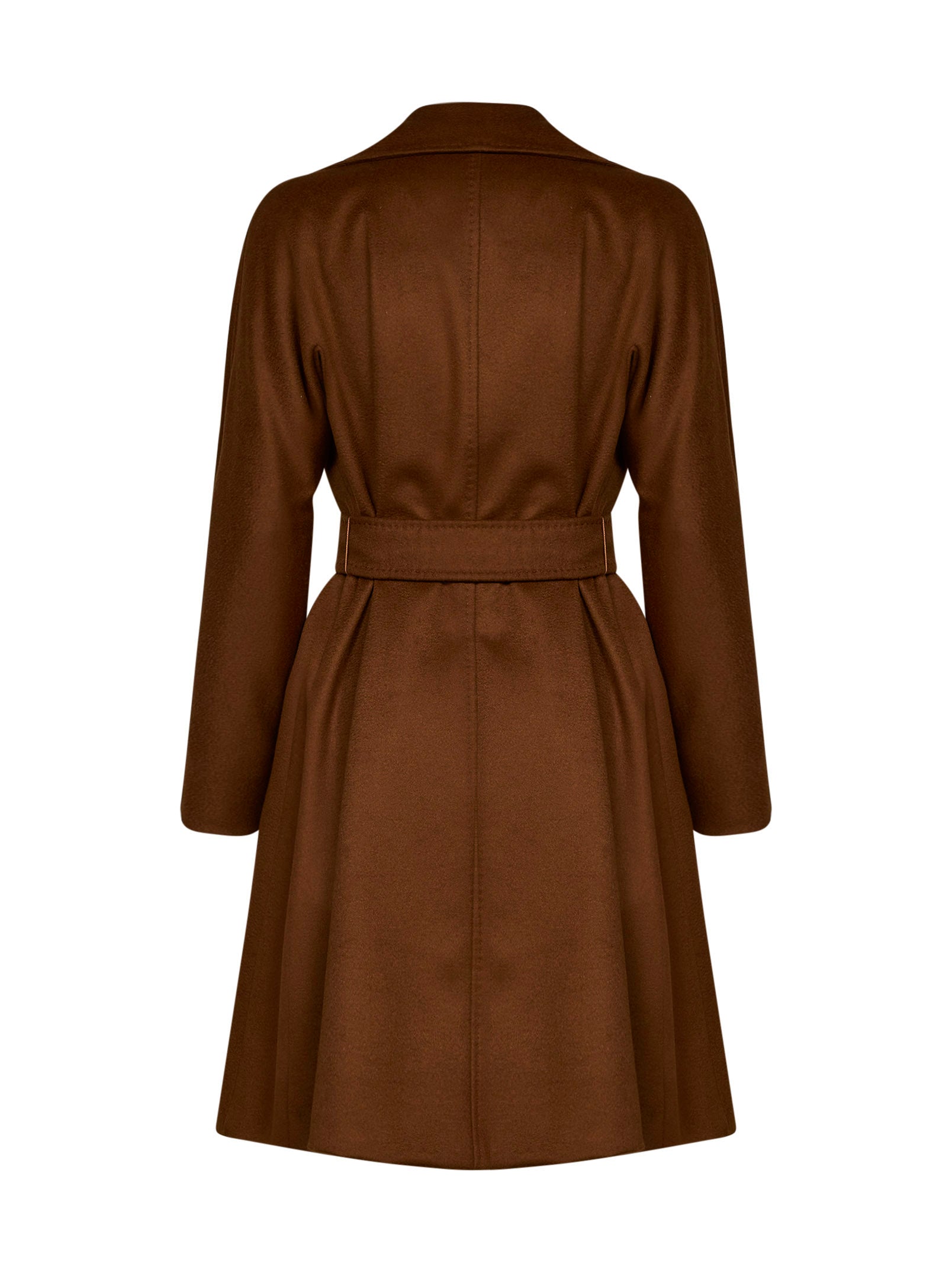 Max Mara Studio Women Tan Mstdravenna Belted Wrap Coat MAX MARA STUDIO