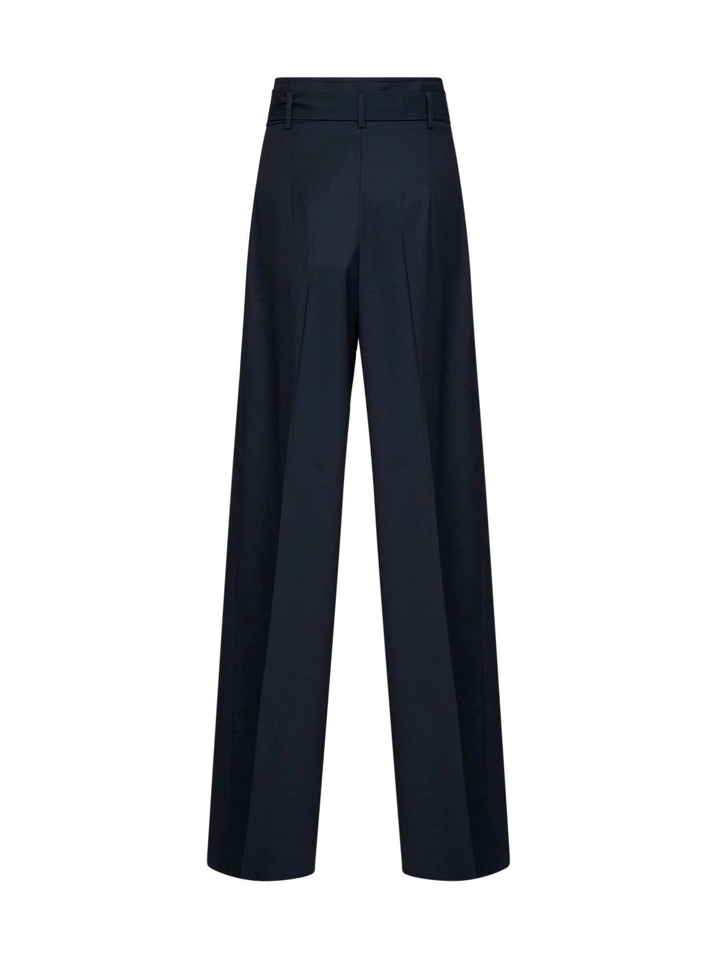 Max Mara Studio Women Blue High-Waisted Mstserio Trousers MAX MARA STUDIO