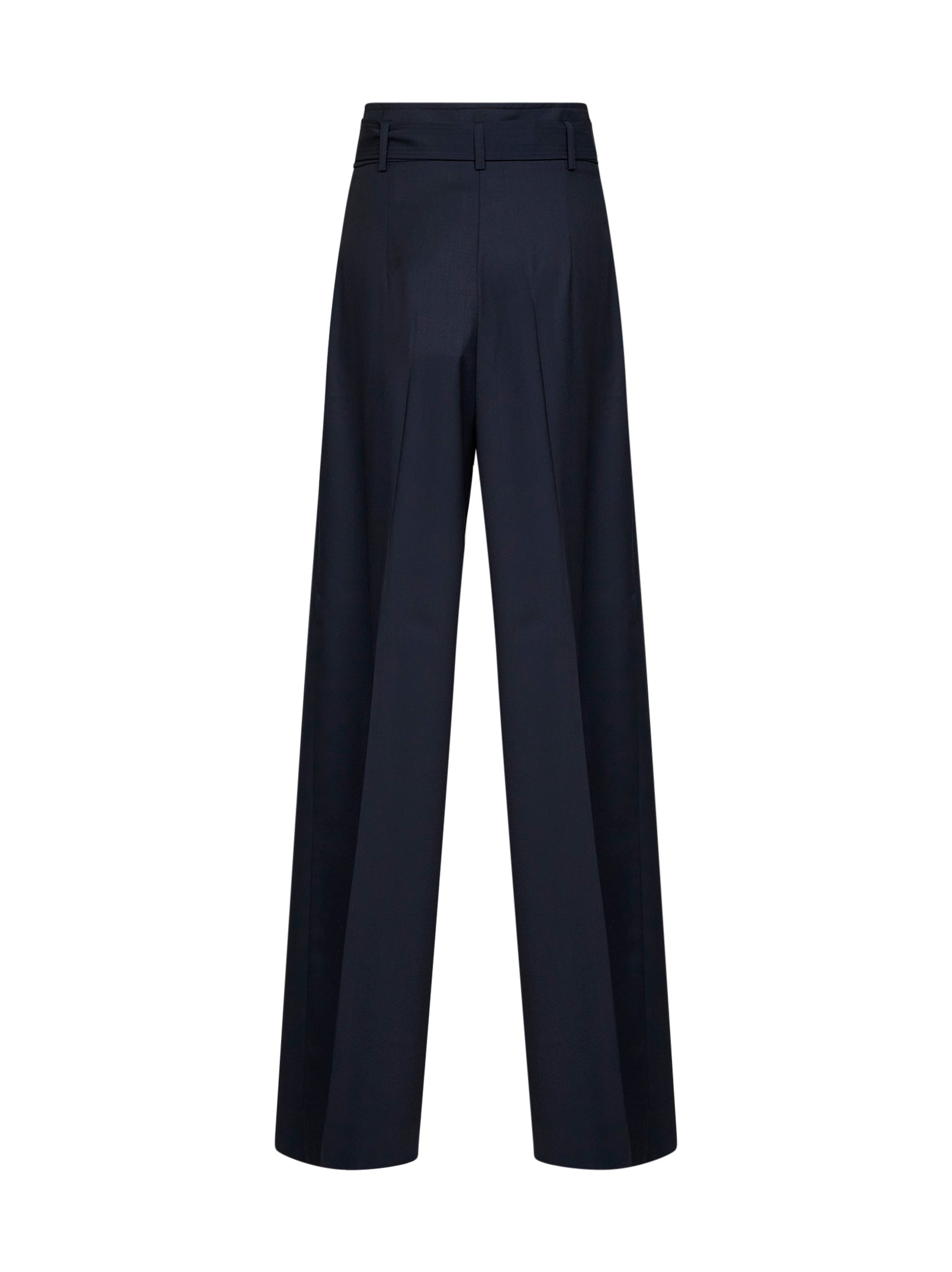 Max Mara Studio Women Blue High-Waisted Mstserio Trousers MAX MARA STUDIO