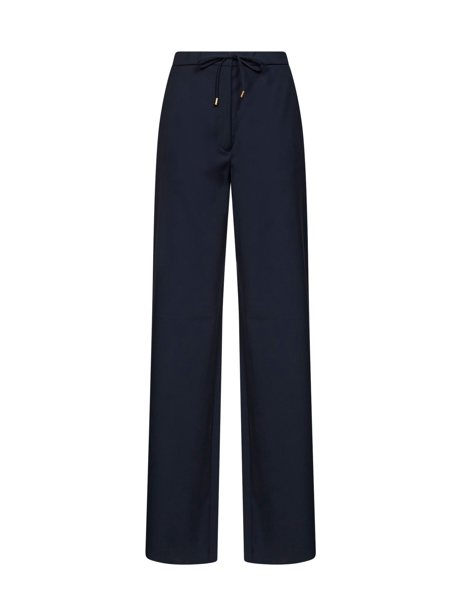 Max Mara Studio Women Blue Mstcrisma Wide-Leg Trousers MAX MARA STUDIO