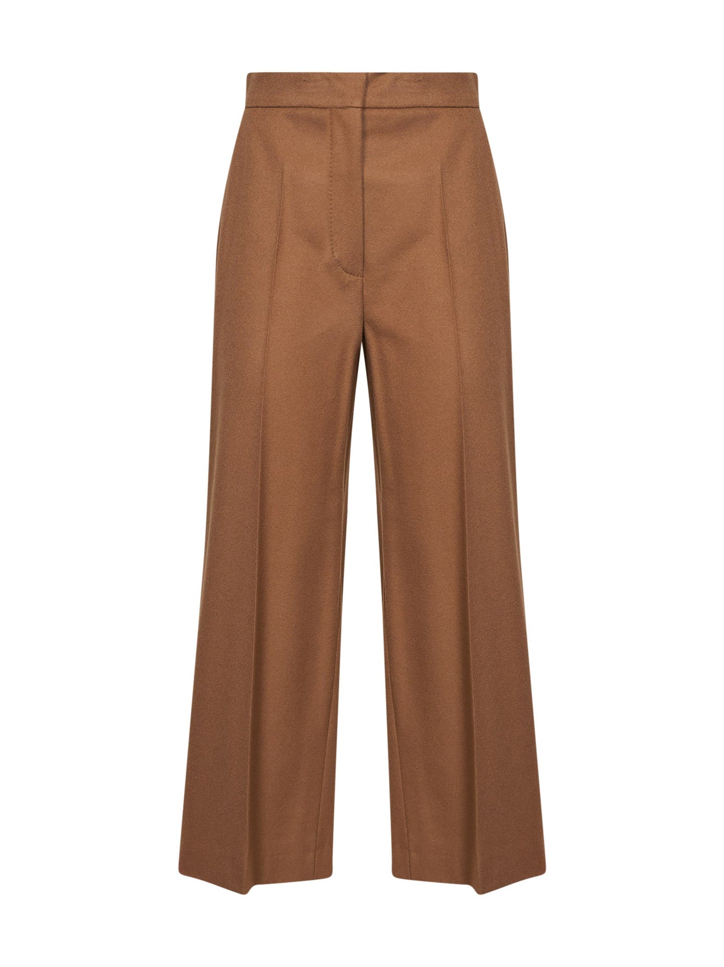 Max Mara Studio Women Chestnut Wool Mstmarengo Culotte Trousers MAX MARA STUDIO