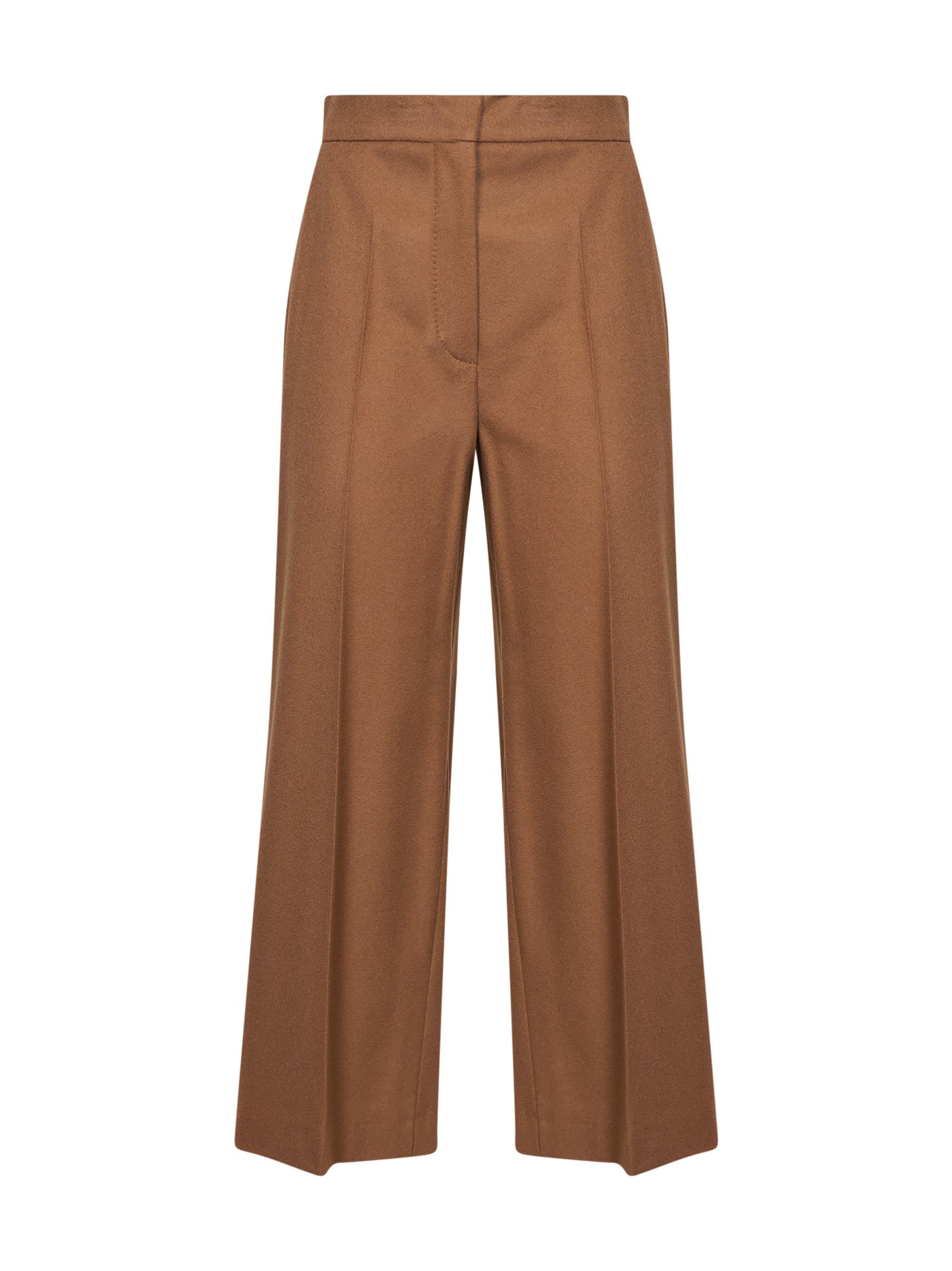 Max Mara Studio Women Chestnut Wool Mstmarengo Culotte Trousers MAX MARA STUDIO