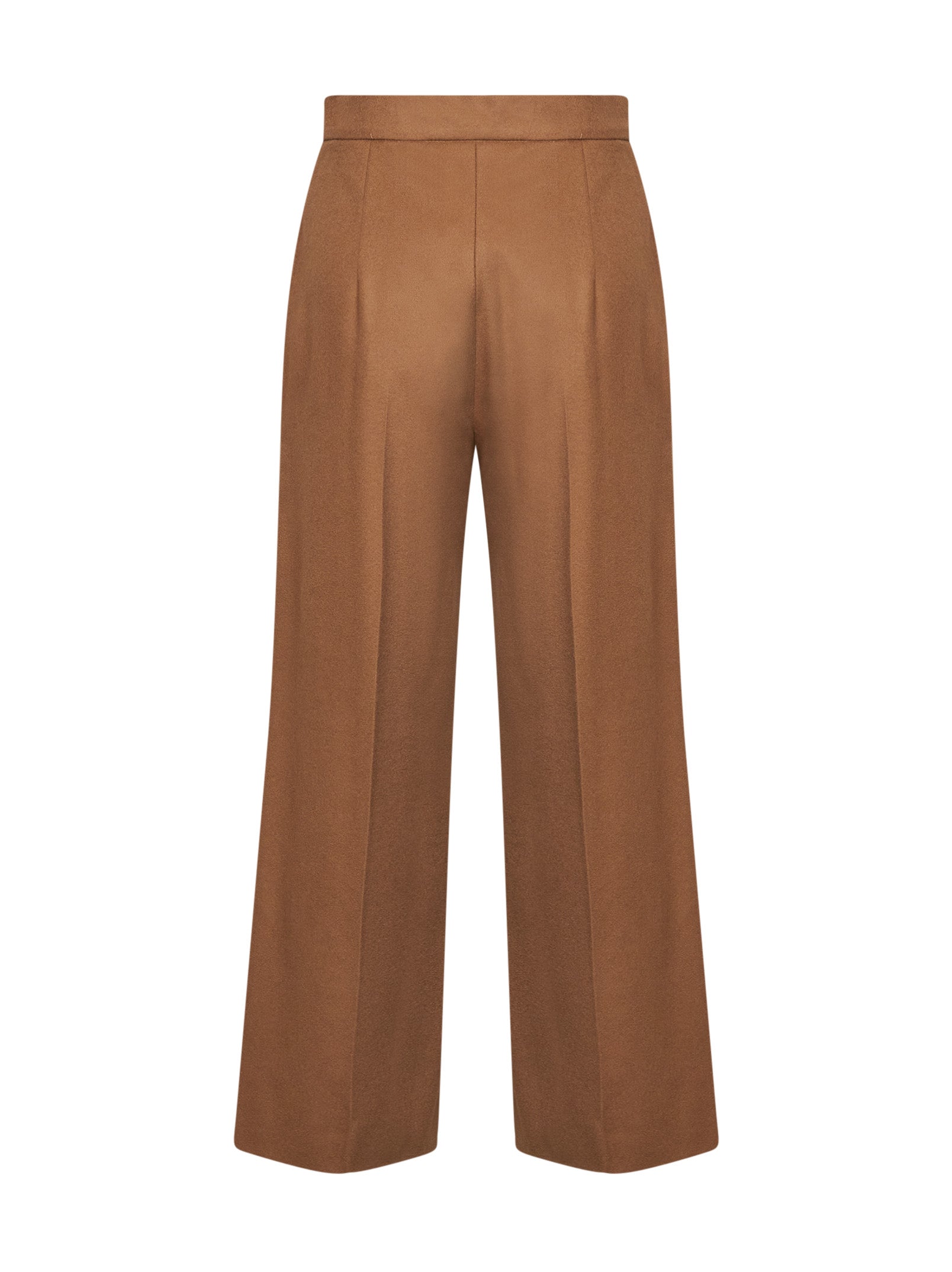 Max Mara Studio Women Chestnut Wool Mstmarengo Culotte Trousers MAX MARA STUDIO