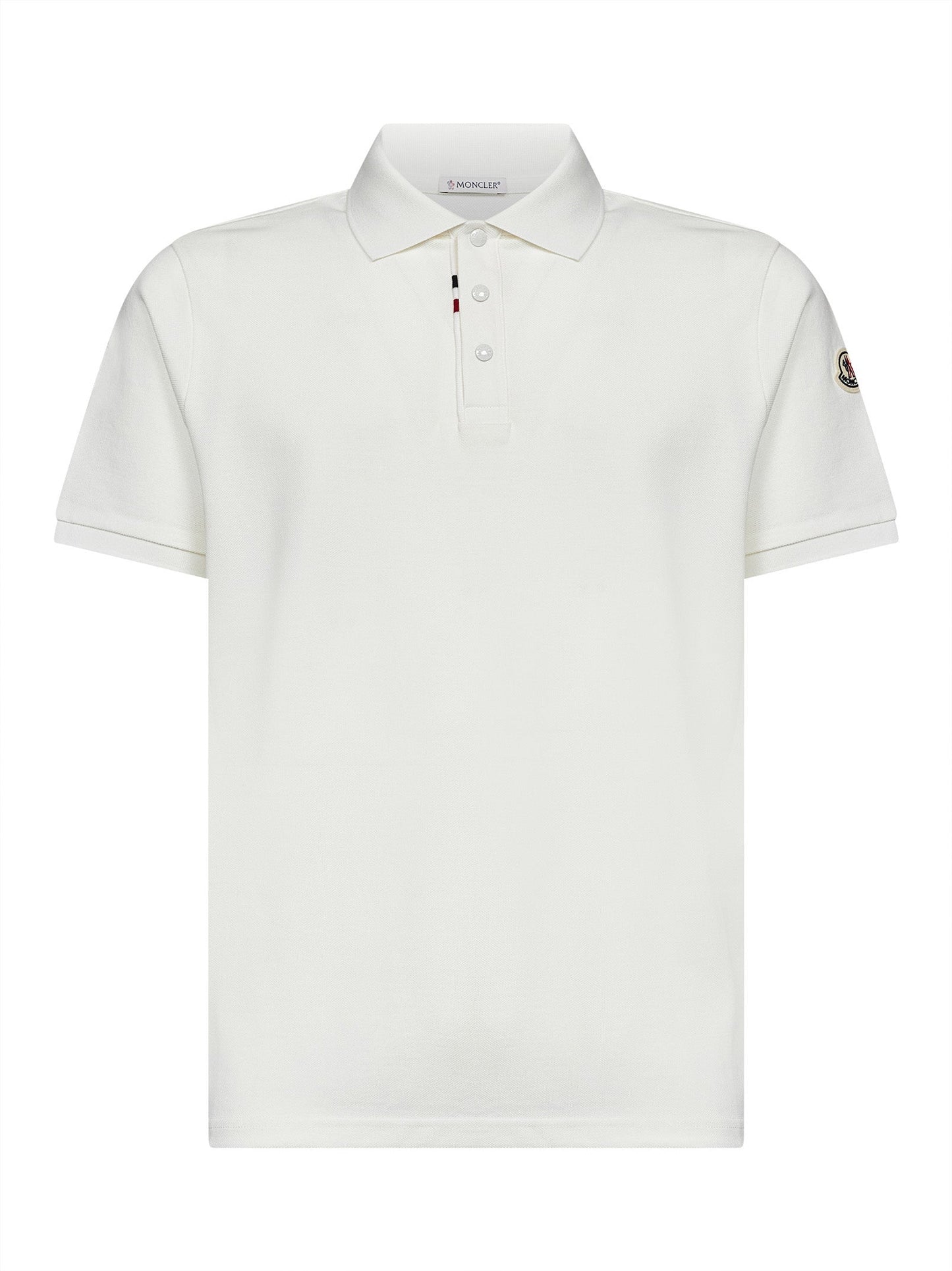 Moncler Men Natural Cotton Piqué Polo Shirt With Logo MONCLER