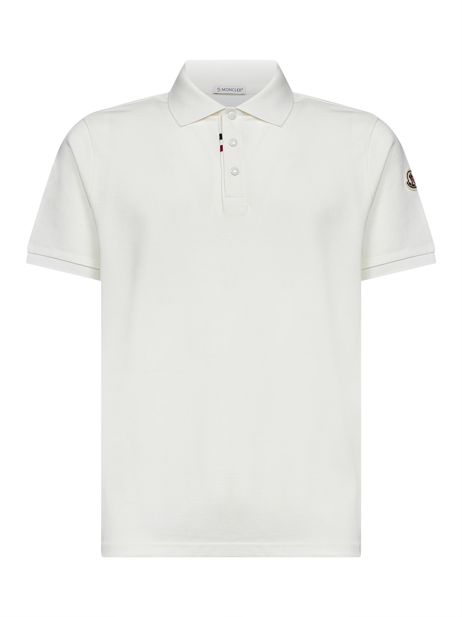 Moncler Men Natural Cotton Piqué Polo Shirt With Logo MONCLER