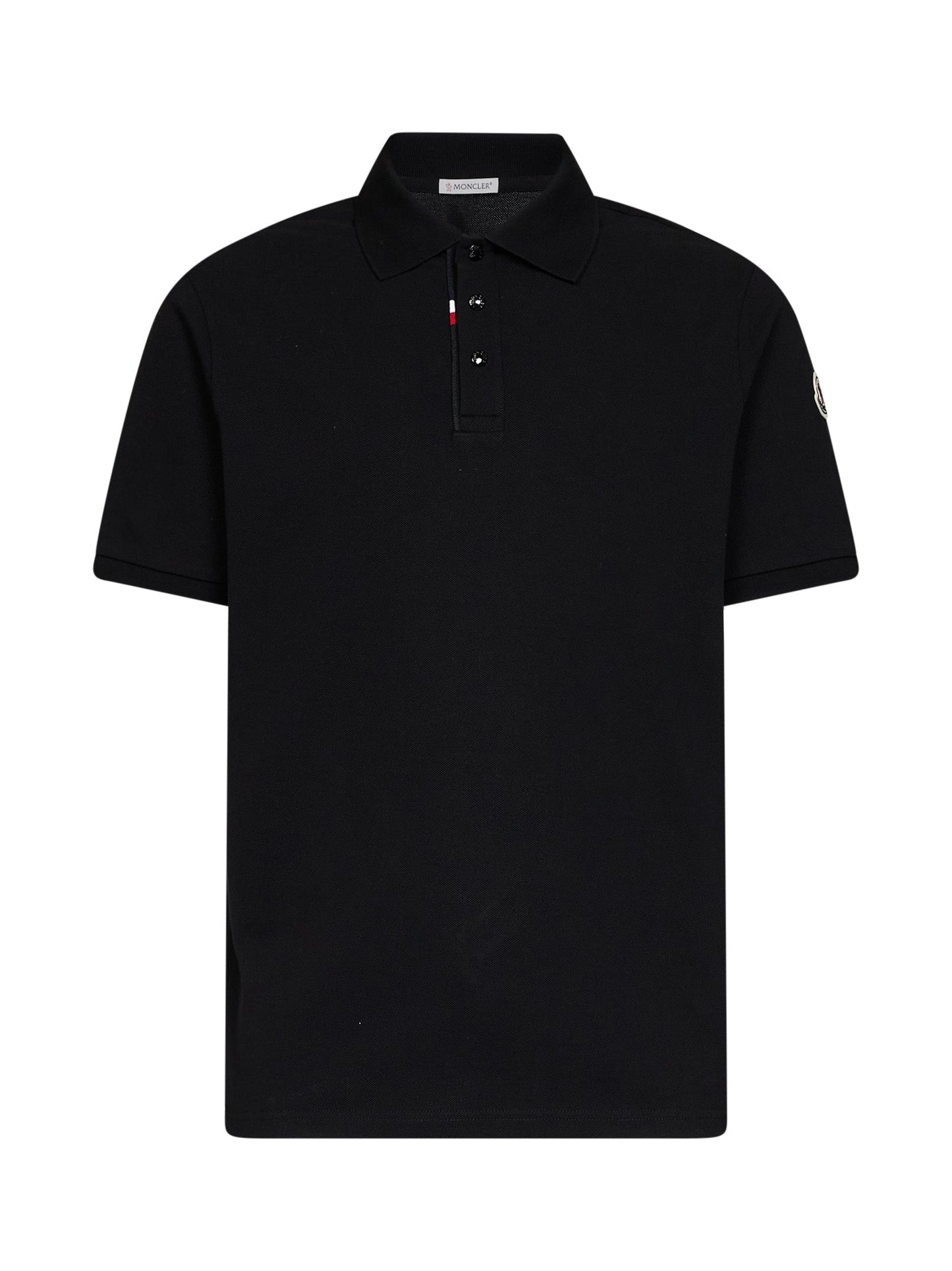 Moncler Men Black Cotton Piqué Polo Shirt With Logo MONCLER