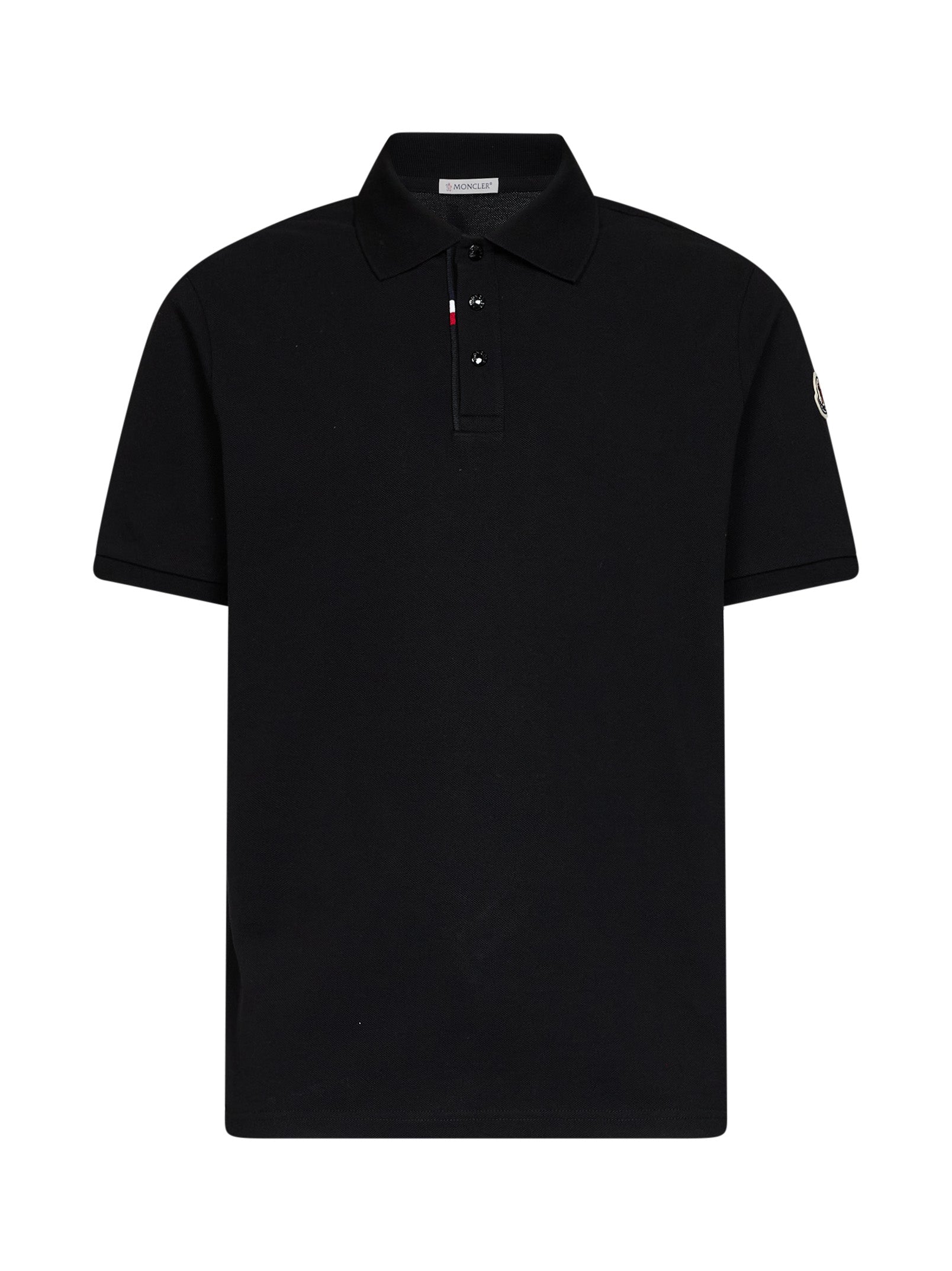 Moncler Men Black Cotton Piqué Polo Shirt With Logo MONCLER