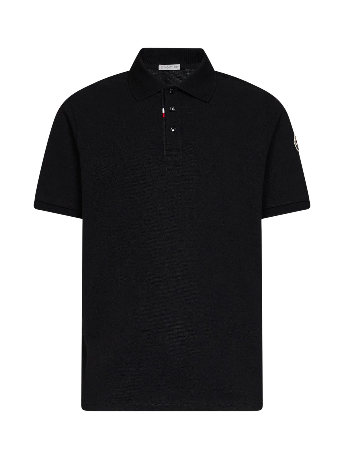 Moncler Men Black Cotton Piqué Polo Shirt With Logo MONCLER