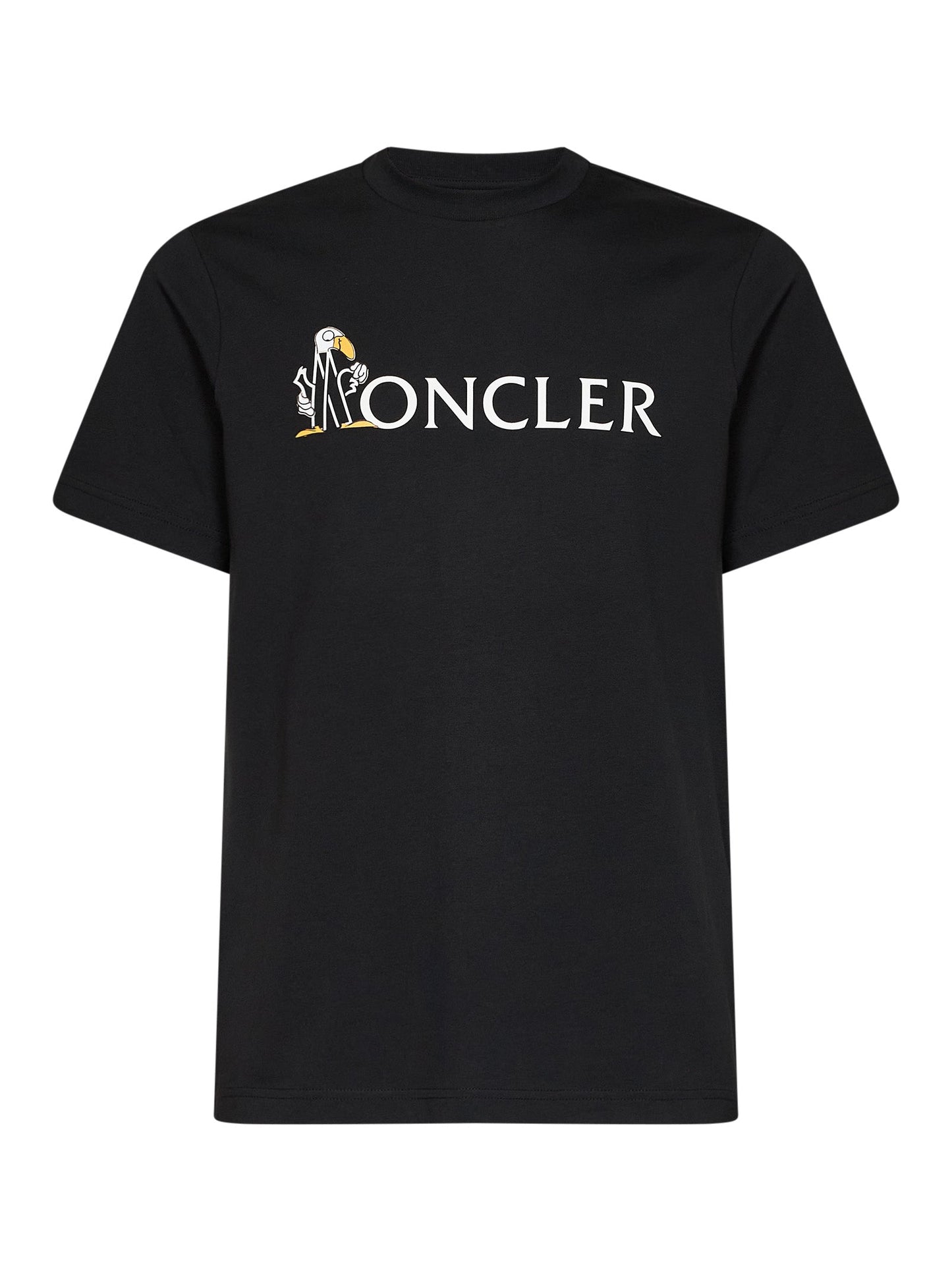 Moncler Men Black Cotton Jersey T-Shirt With Logo MONCLER