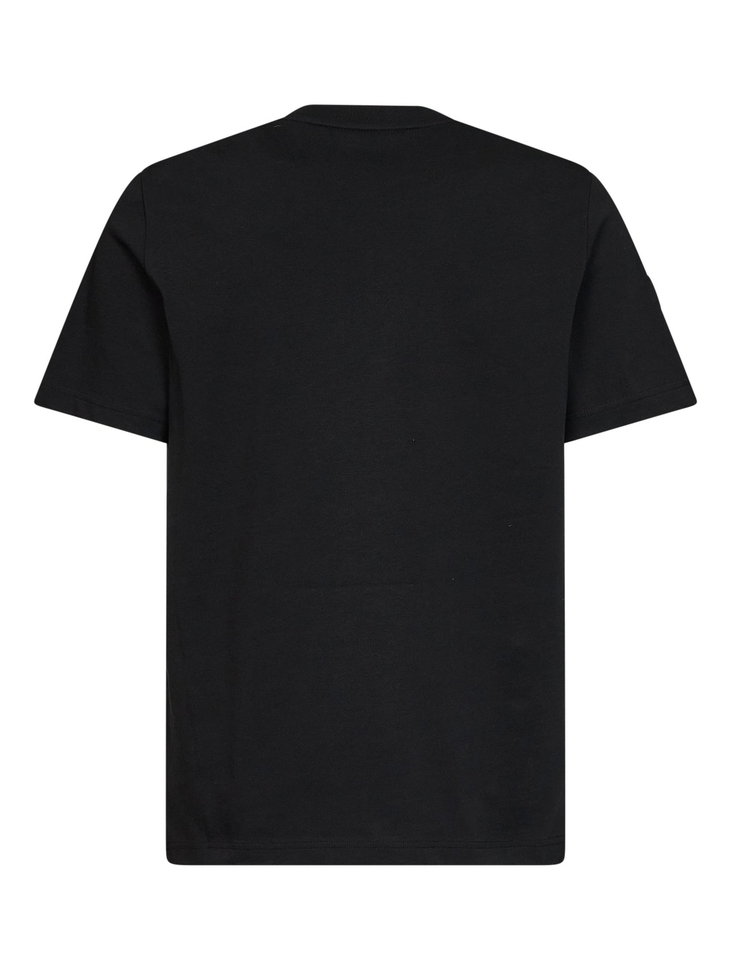Moncler Men Black Cotton Jersey Crewneck T-Shirt With Logo MONCLER