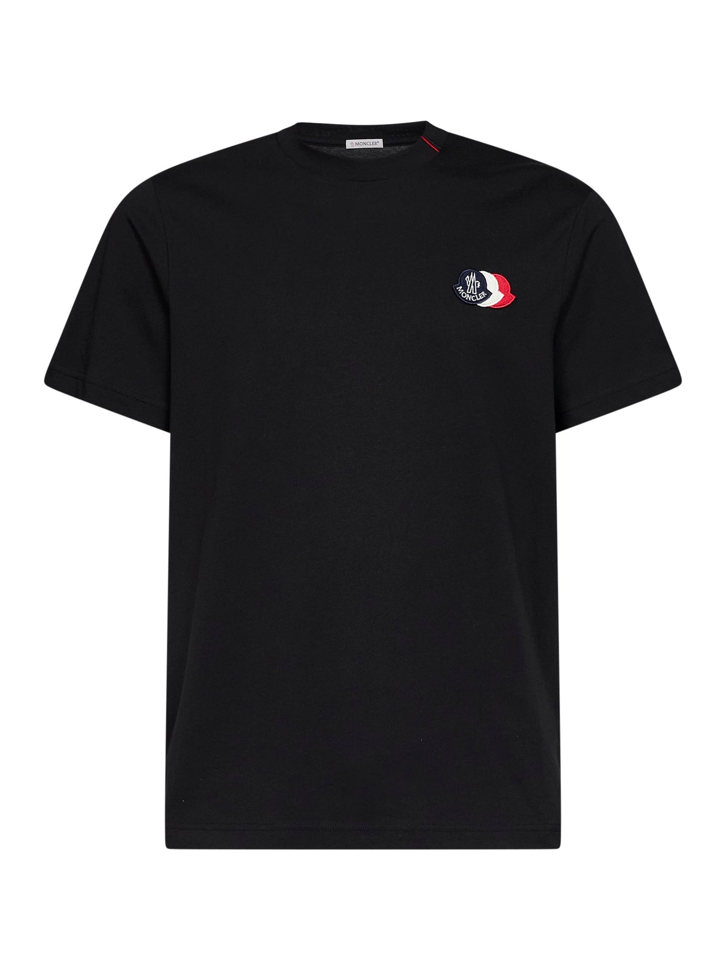 Moncler Men Black Cotton Jersey Logo T-Shirt MONCLER