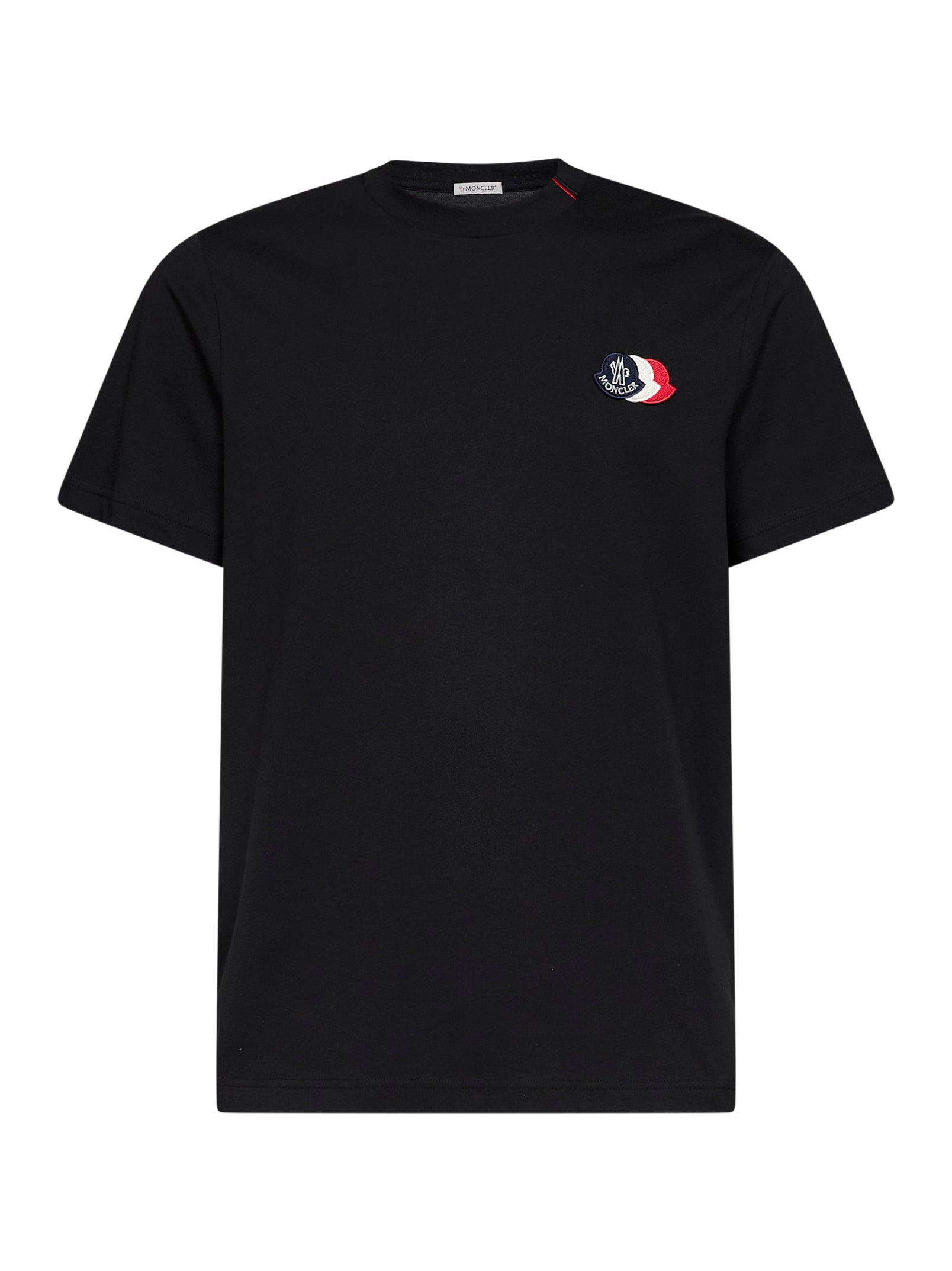 Moncler Men Black Cotton Jersey Logo T-Shirt MONCLER