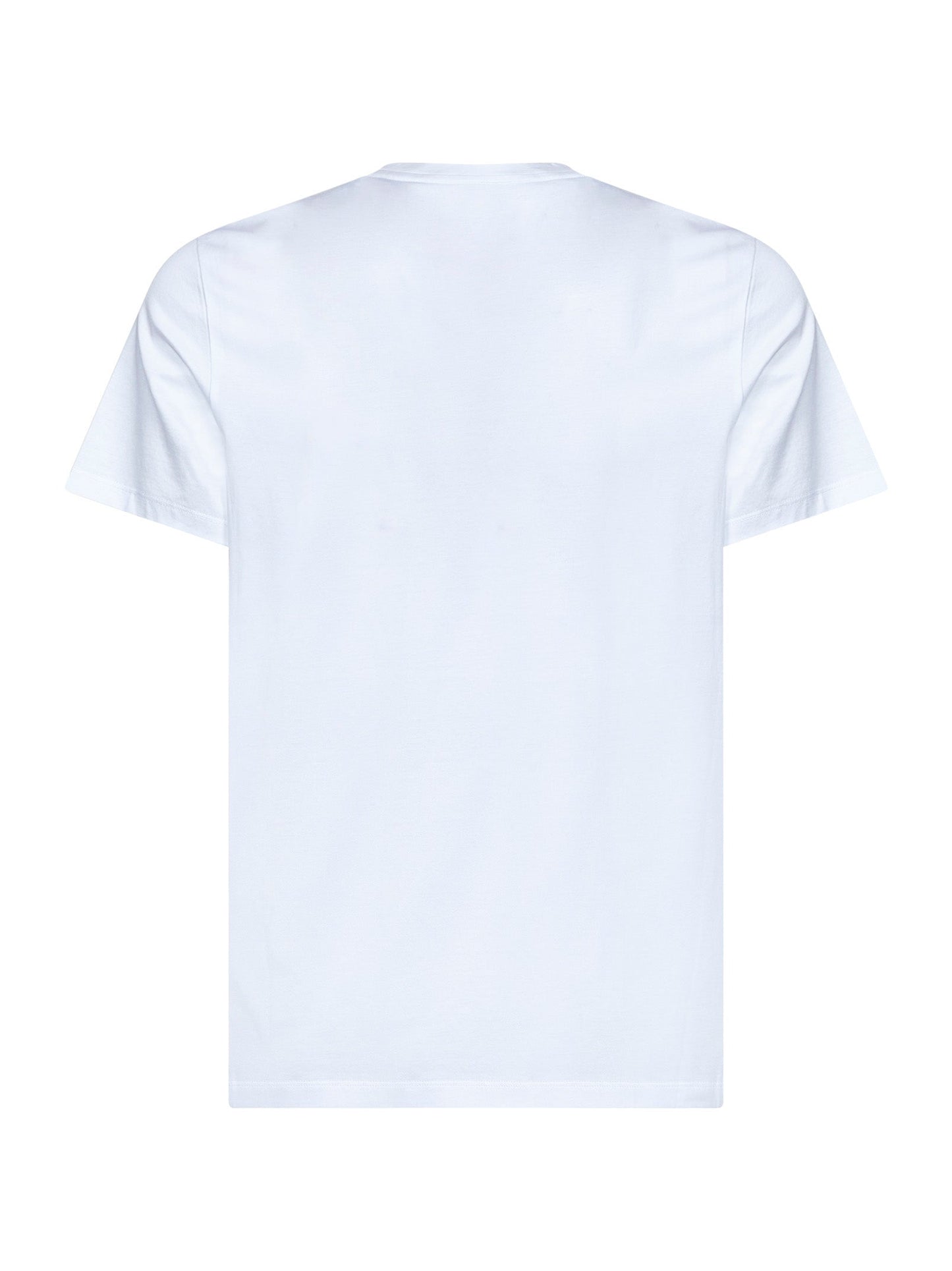 Moncler Men White Cotton Jersey T-Shirt With Double Logo Patch MONCLER
