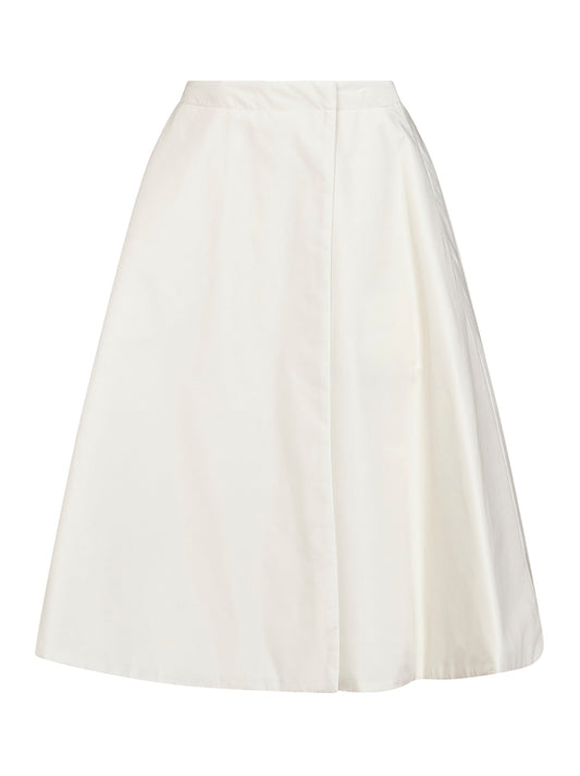 Moncler Women Natural Nylon Flared Midi Wrap Skirt MONCLER