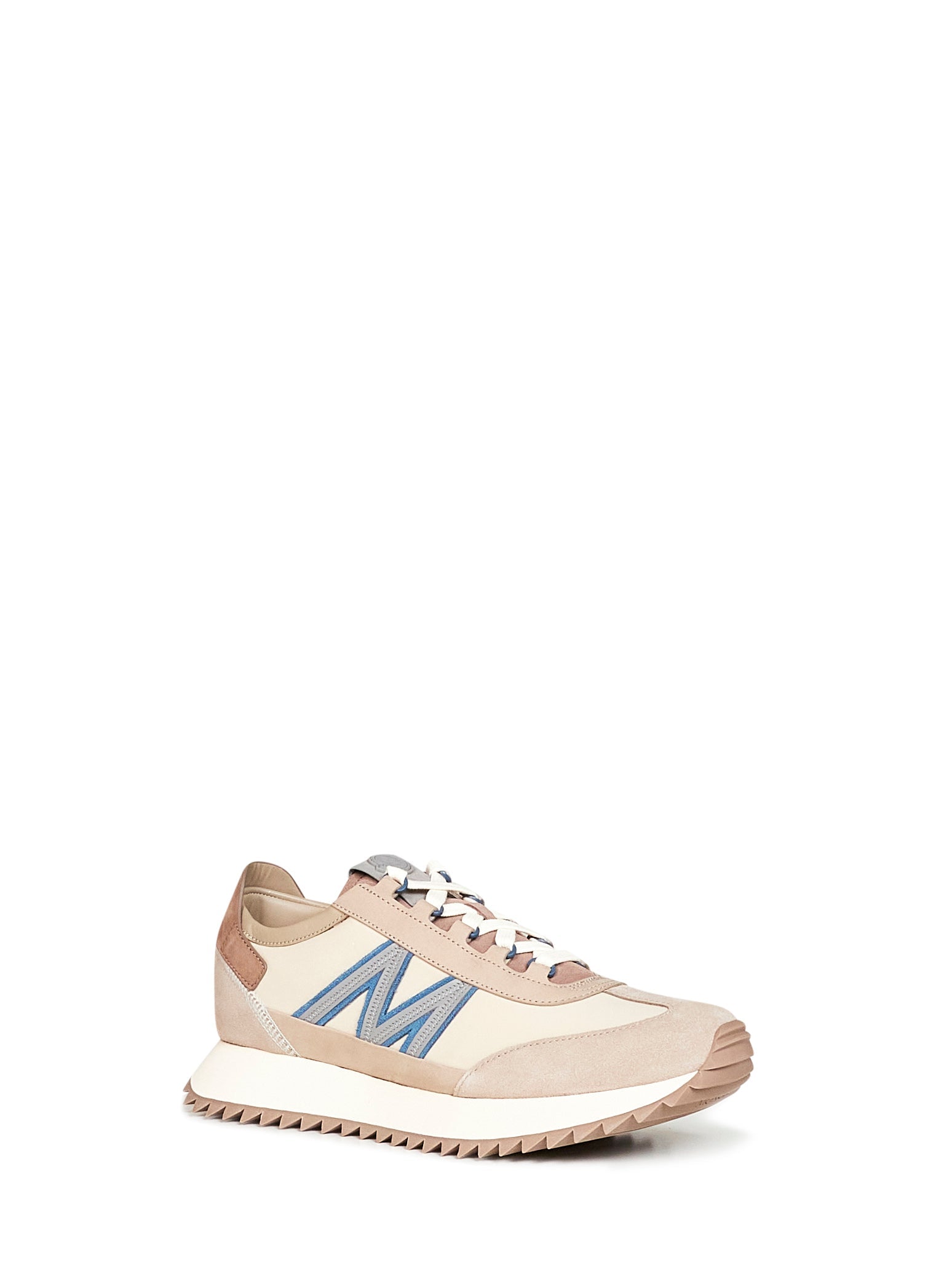 Moncler Men Beige Suede And Nubuck Pacey2 Sneakers MONCLER