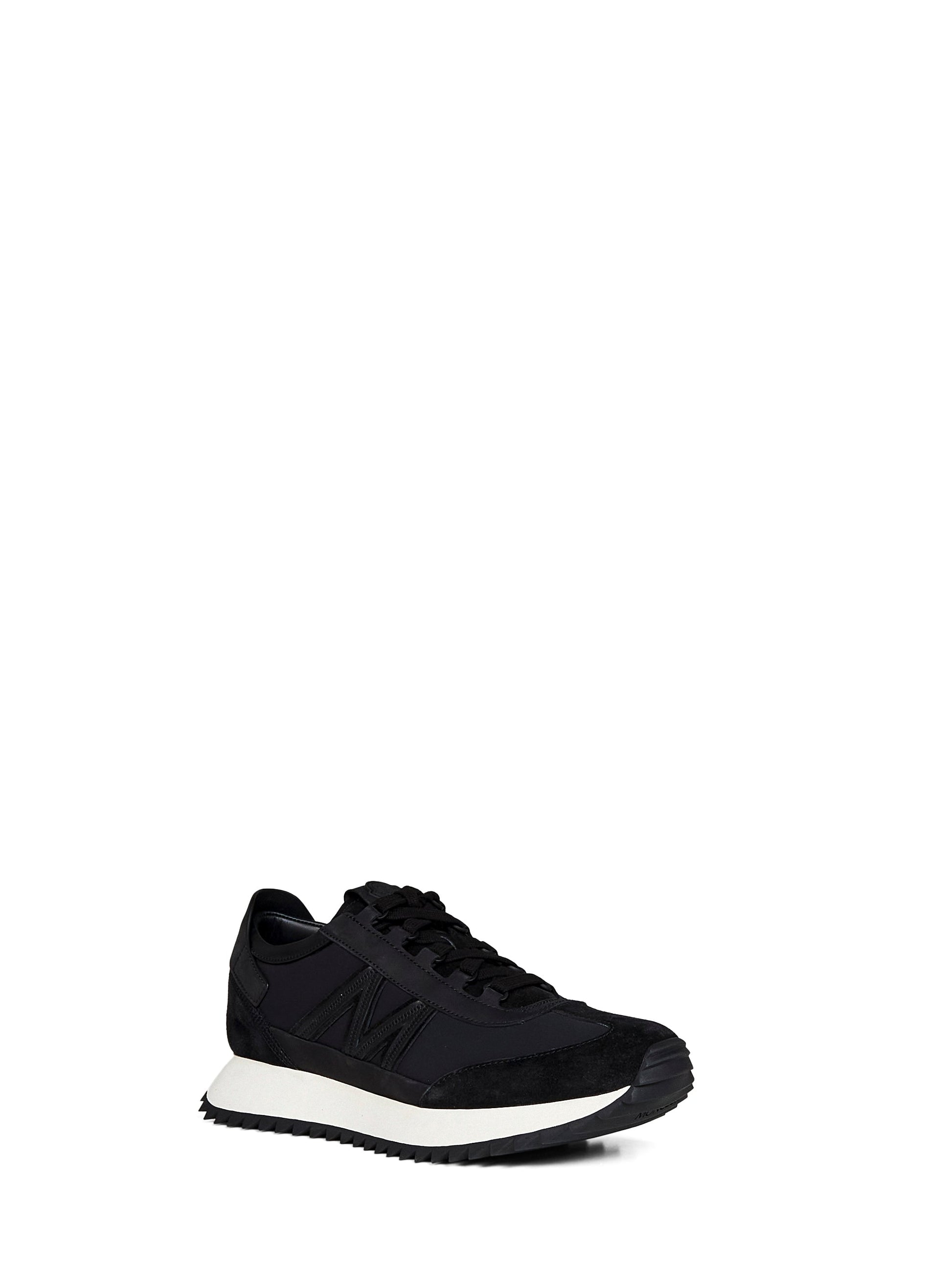 Moncler Men Black Suede And Nubuck Pacey2 Sneakers MONCLER