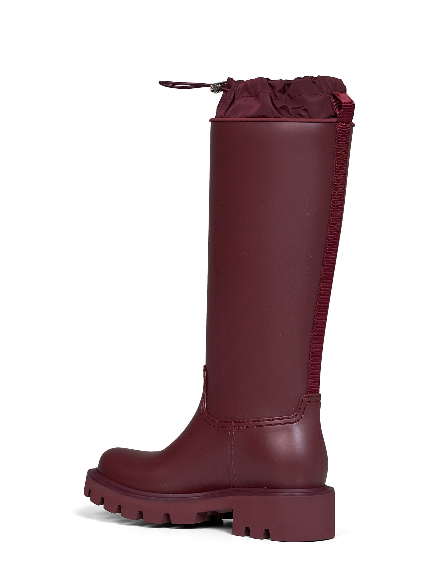 Moncler Women Burgundy Kickstream High Rain Boots MONCLER