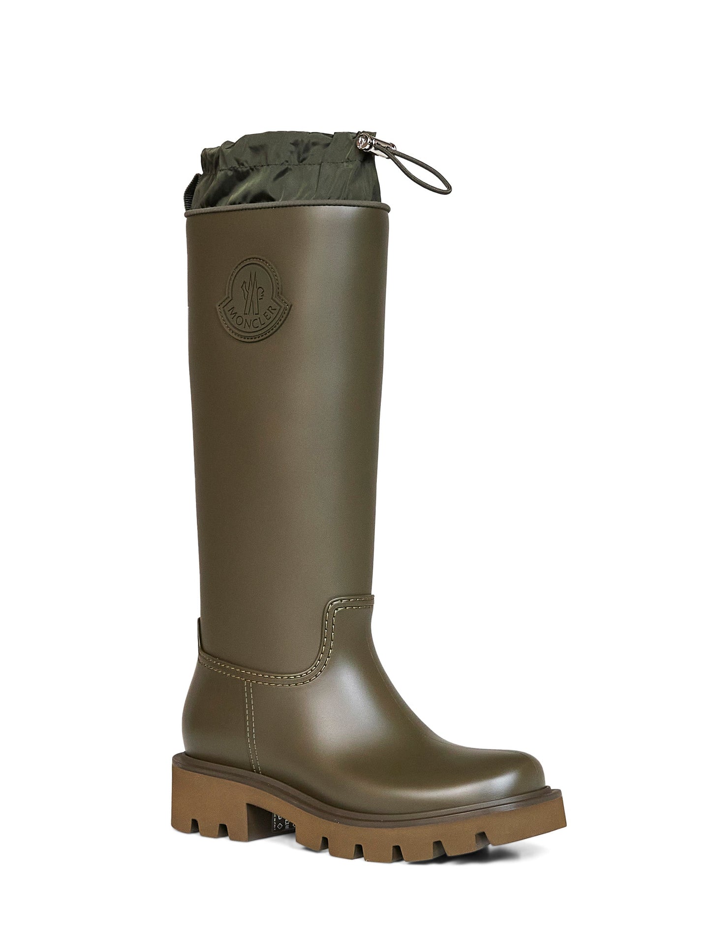 Moncler Women Olive Green Kickstream High Rain Boots MONCLER