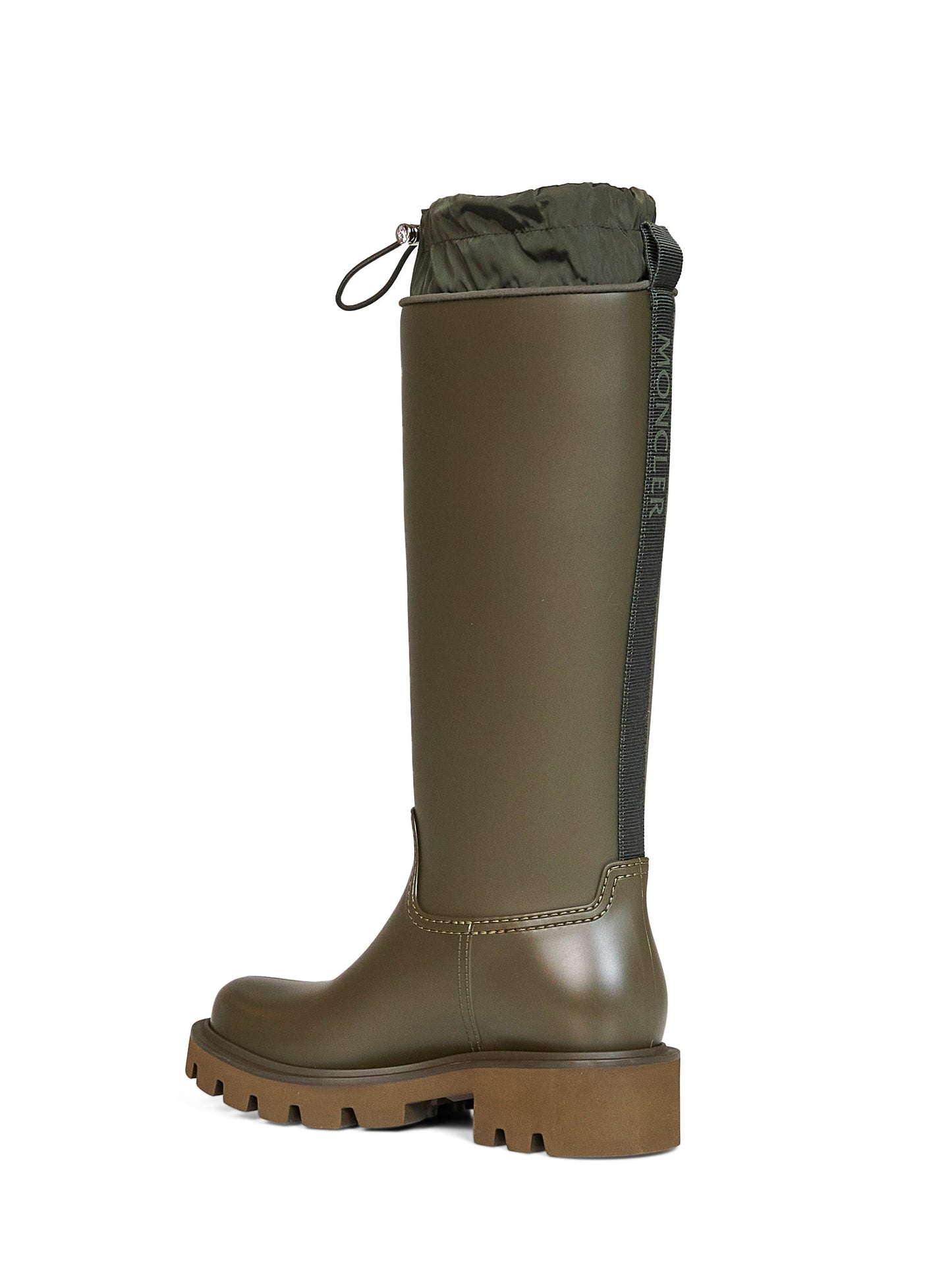 Moncler Women Olive Green Kickstream High Rain Boots MONCLER