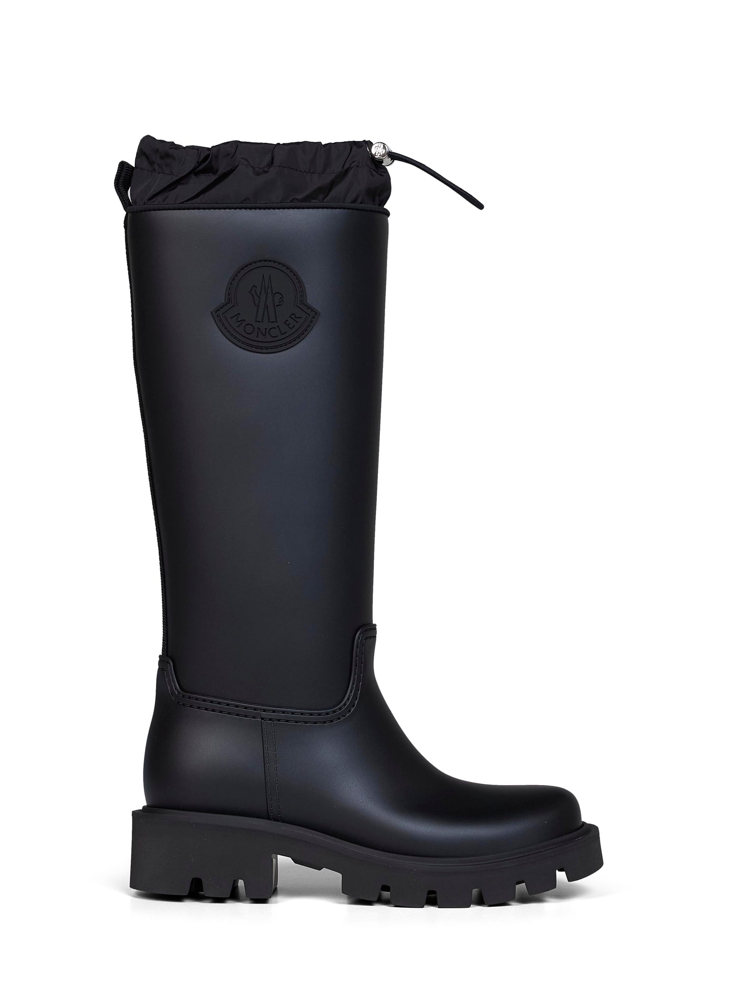 Moncler Women Black Kickstream High Rain Boots MONCLER