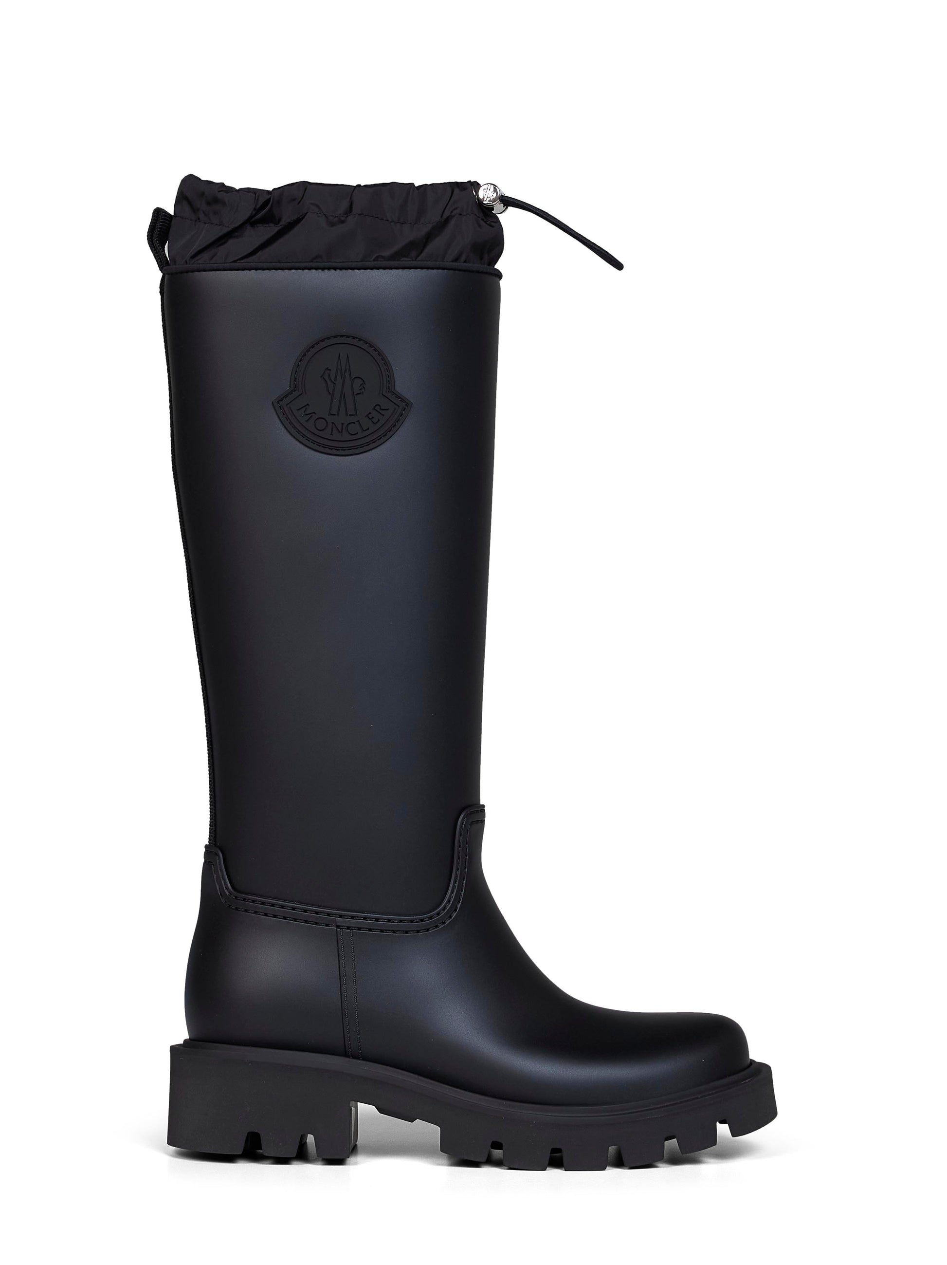 Moncler Women Black Kickstream High Rain Boots MONCLER