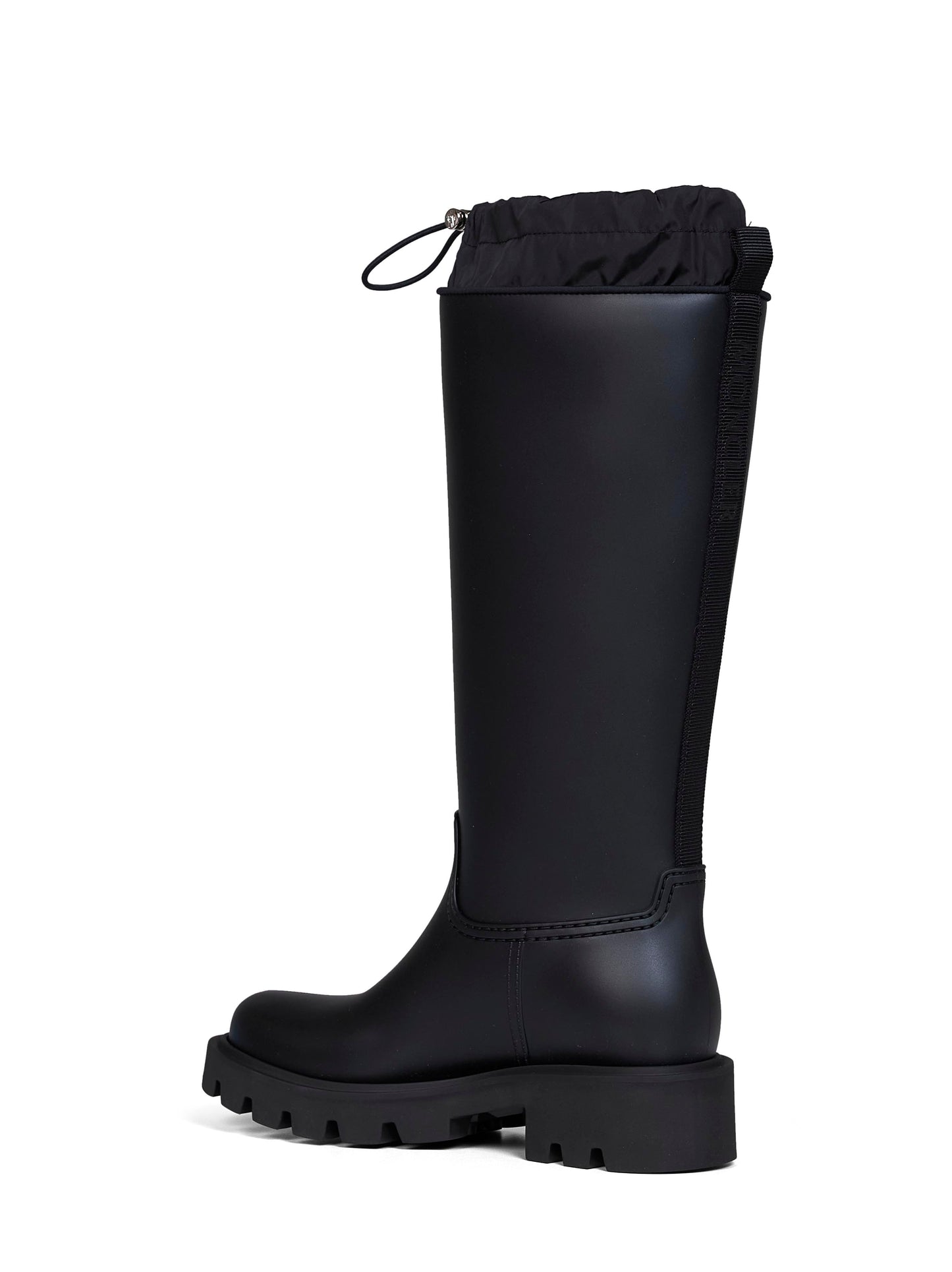 Moncler Women Black Kickstream High Rain Boots MONCLER