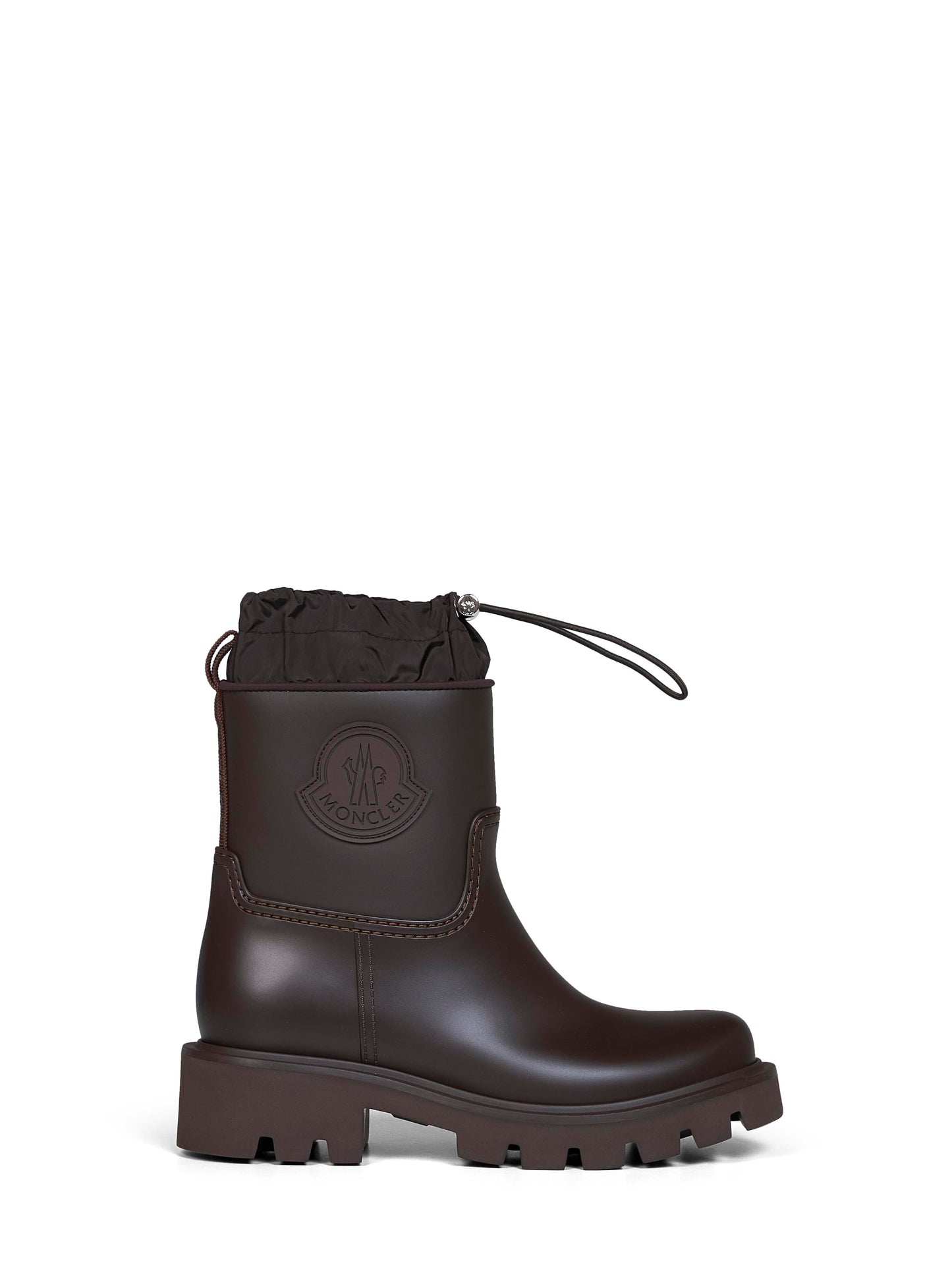 Moncler Women Brown Kickstream Rain Boots MONCLER