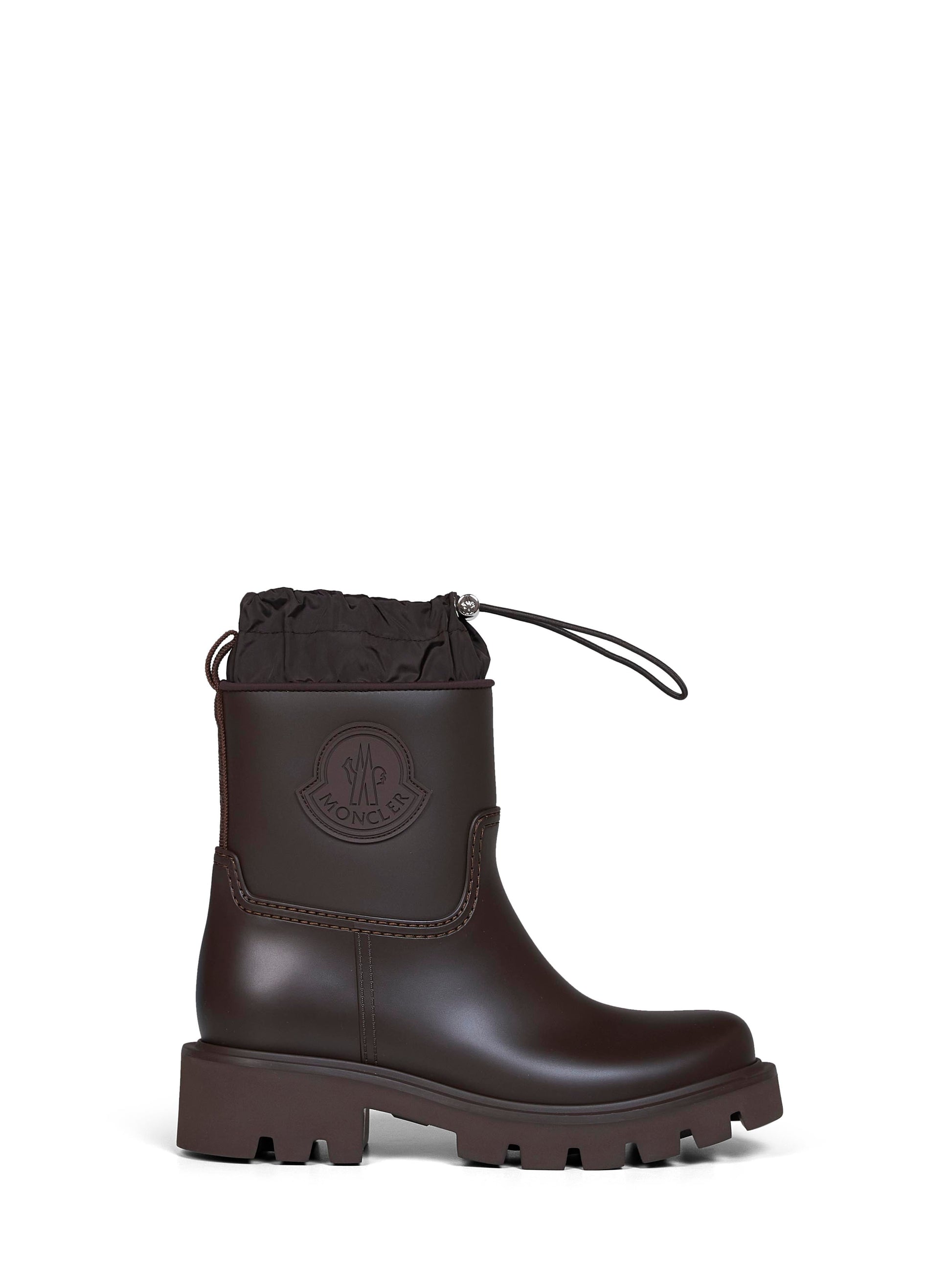 Moncler Women Brown Kickstream Rain Boots MONCLER