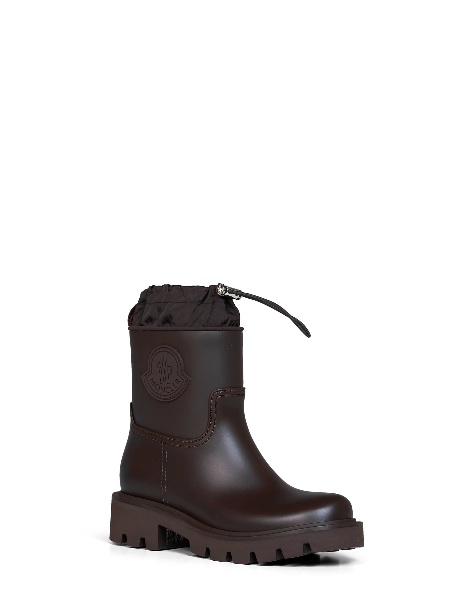 Moncler Women Brown Kickstream Rain Boots MONCLER