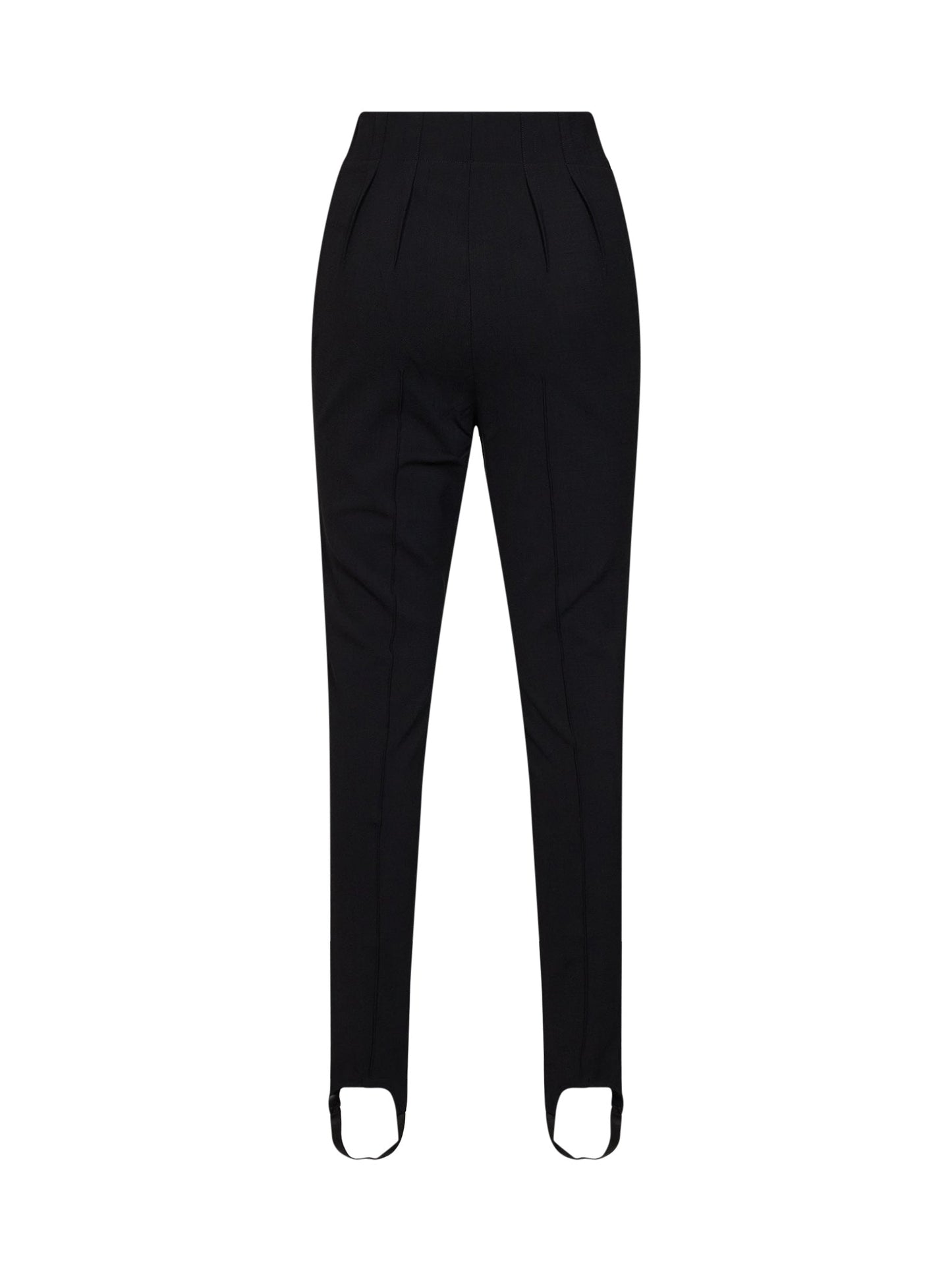 Mugler Women Black Stretch Wool-Blend Stirrup Tailored Leggings MUGLER