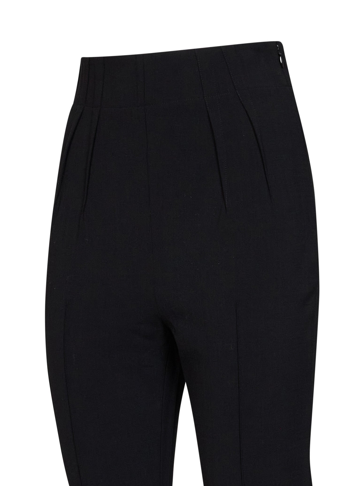 Mugler Women Black Stretch Wool-Blend Stirrup Tailored Leggings MUGLER