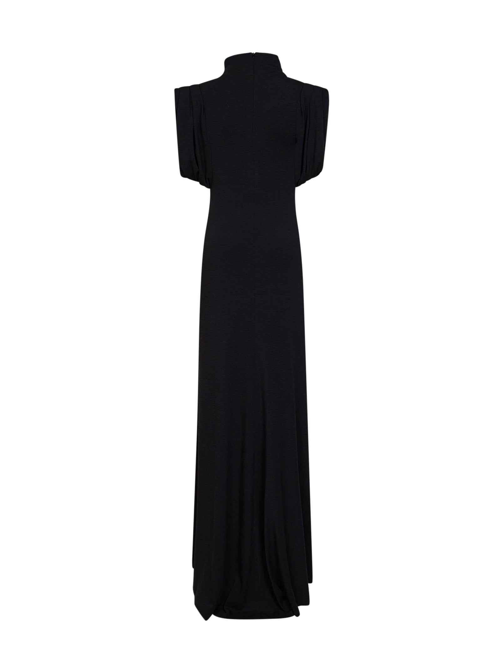 Mugler Women Black Jersey Draped Sleeveless Maxi Dress MUGLER
