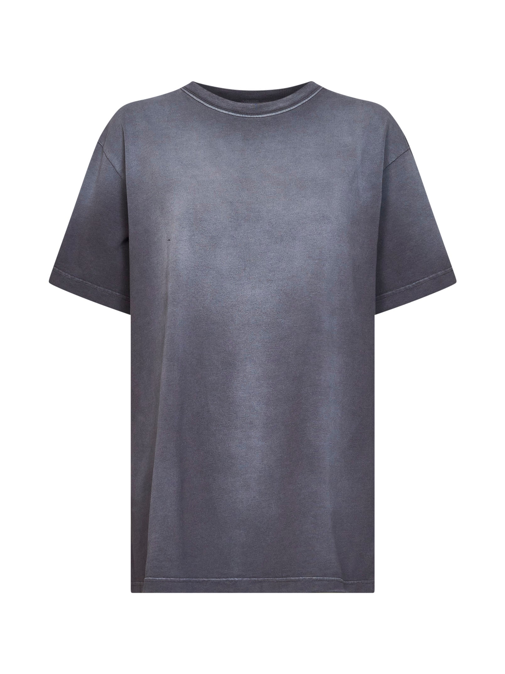Mugler Women Taupe Cotton Jersey Logo T-Shirt MUGLER